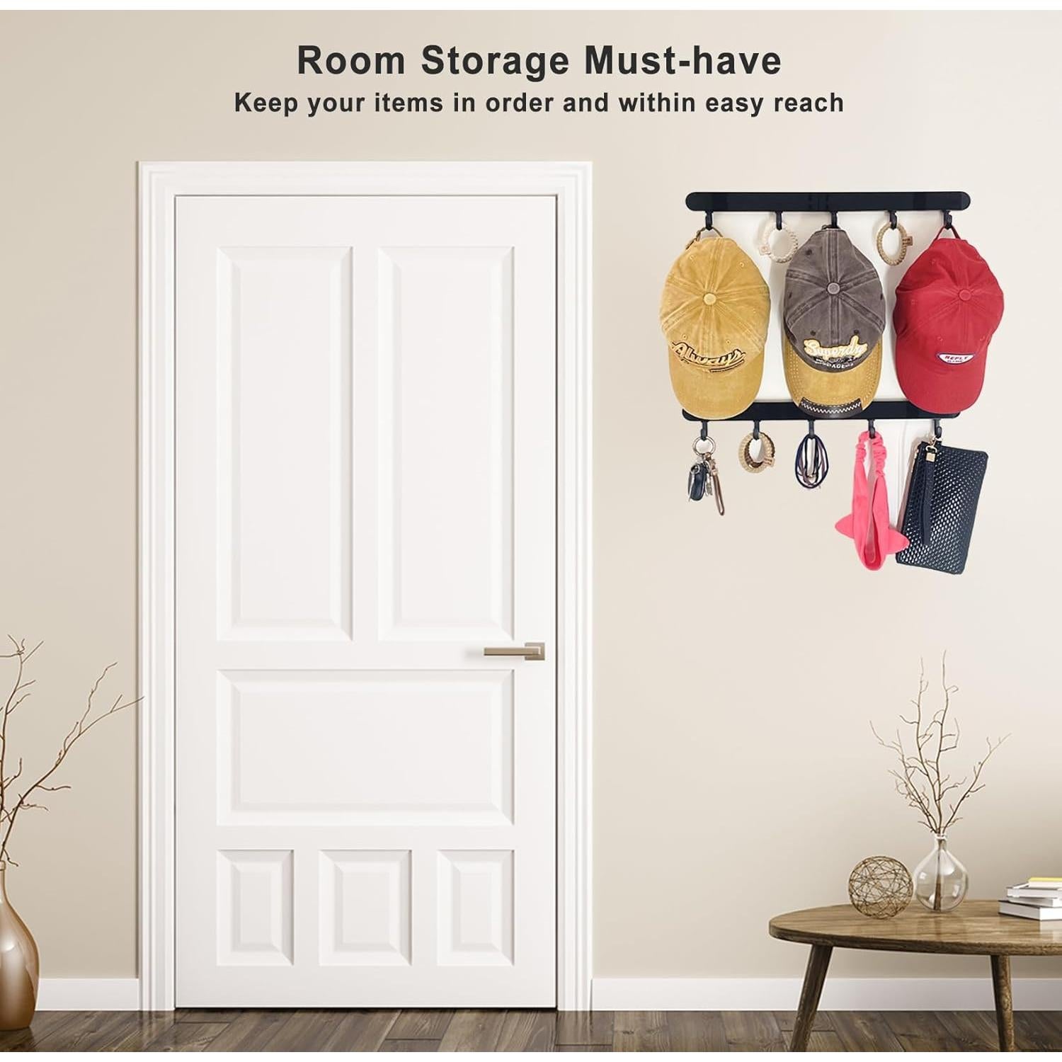 Organizador Adhesivo para Gorras ETOWIFA - Soporte Pared 18 Gorras