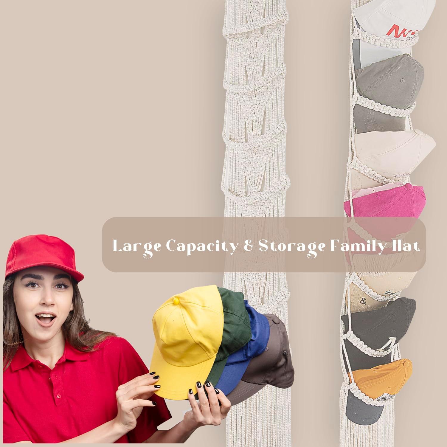 Soporte para Gorras Jontell de Macramé - Organizador Pared 14 Gorras