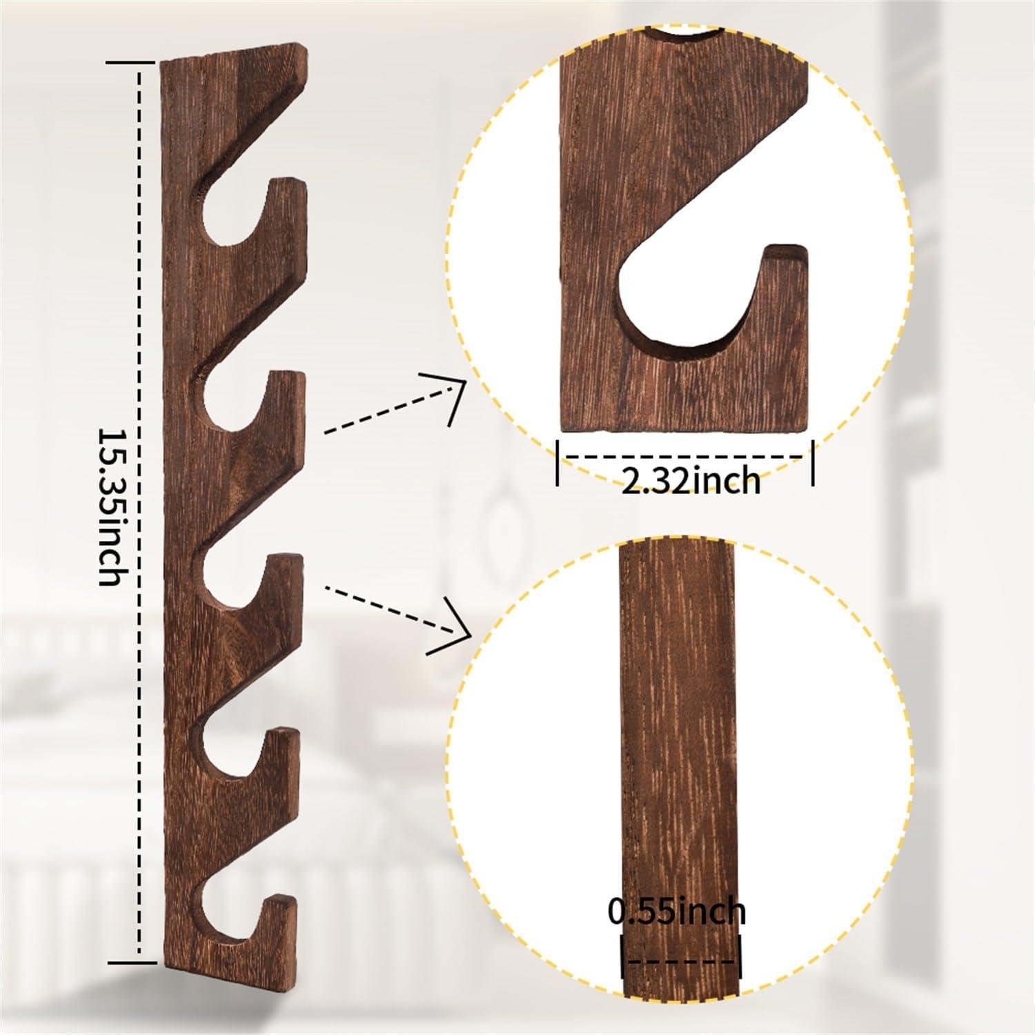 Soporte para Gorras de Béisbol SOEWIOU 3 Estantes Madera Marrón