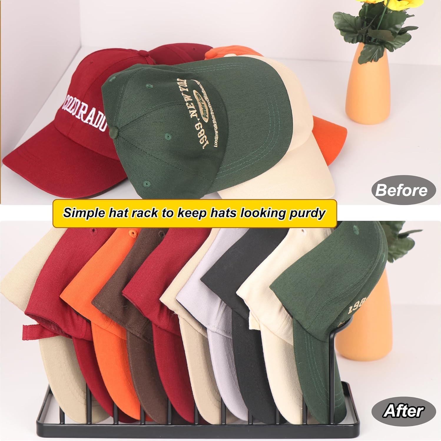 Soporte para Sombreros GallFould - Organizador de 2 Piezas Negro