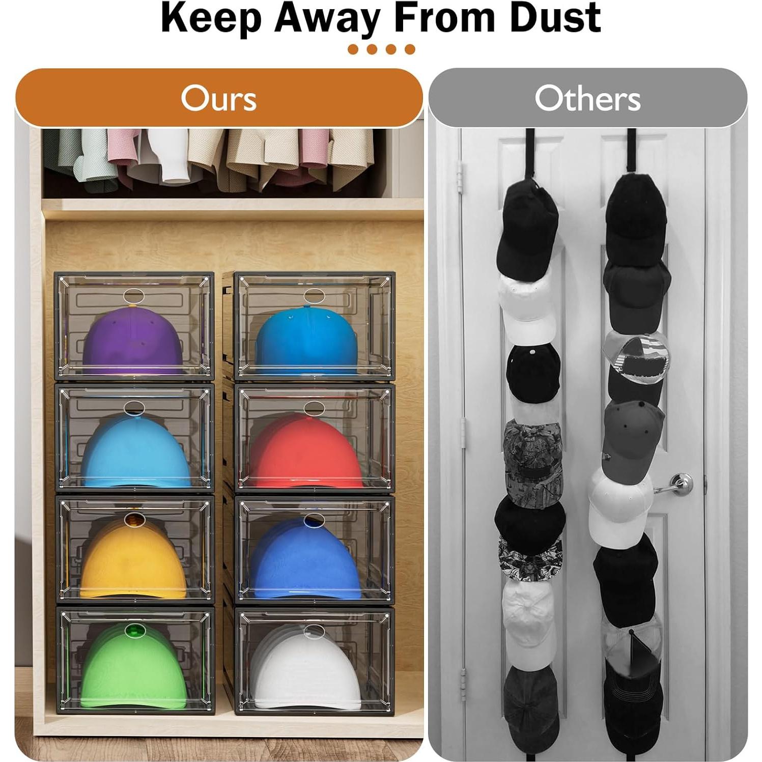 Caja Organizadora de Sombreros YKLSLH - 6 Unidades, 34x26.9x19.1 cm, Blanco