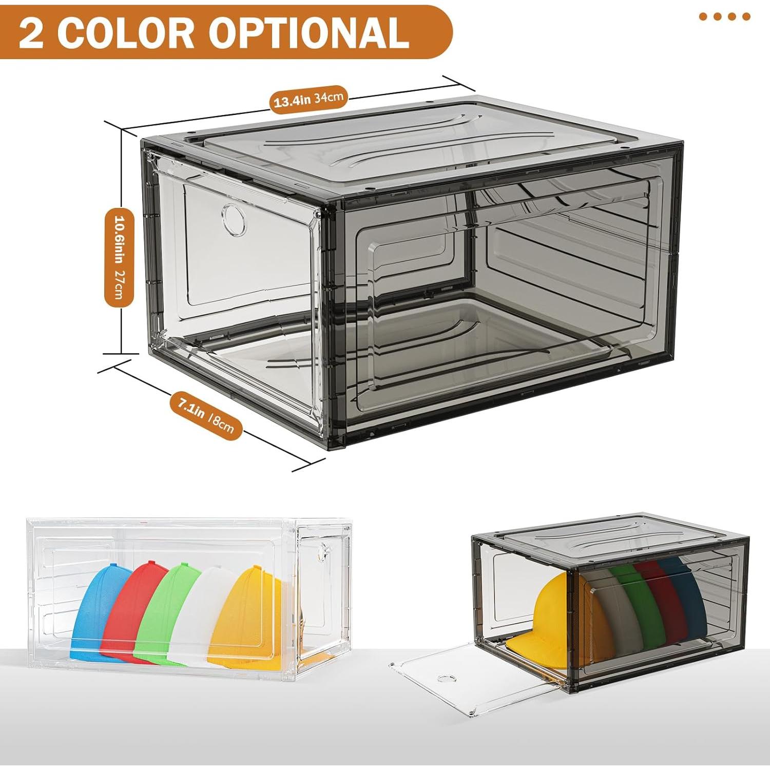 Caja Organizadora de Sombreros YKLSLH - 6 Unidades, 34x26.9x19.1 cm, Blanco