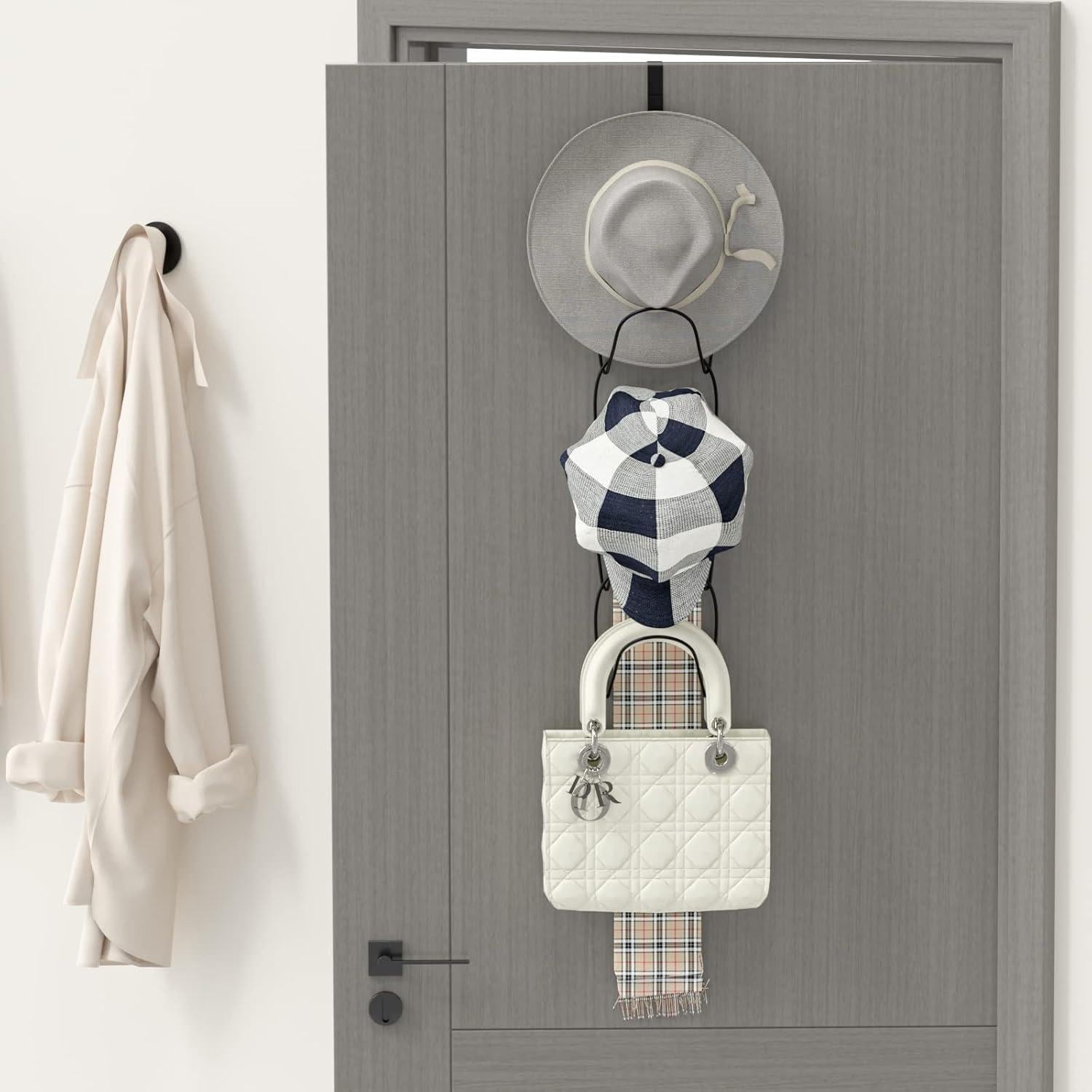 Soporte para Gorras Hikinlichi 15 Ganchos Metal Negro