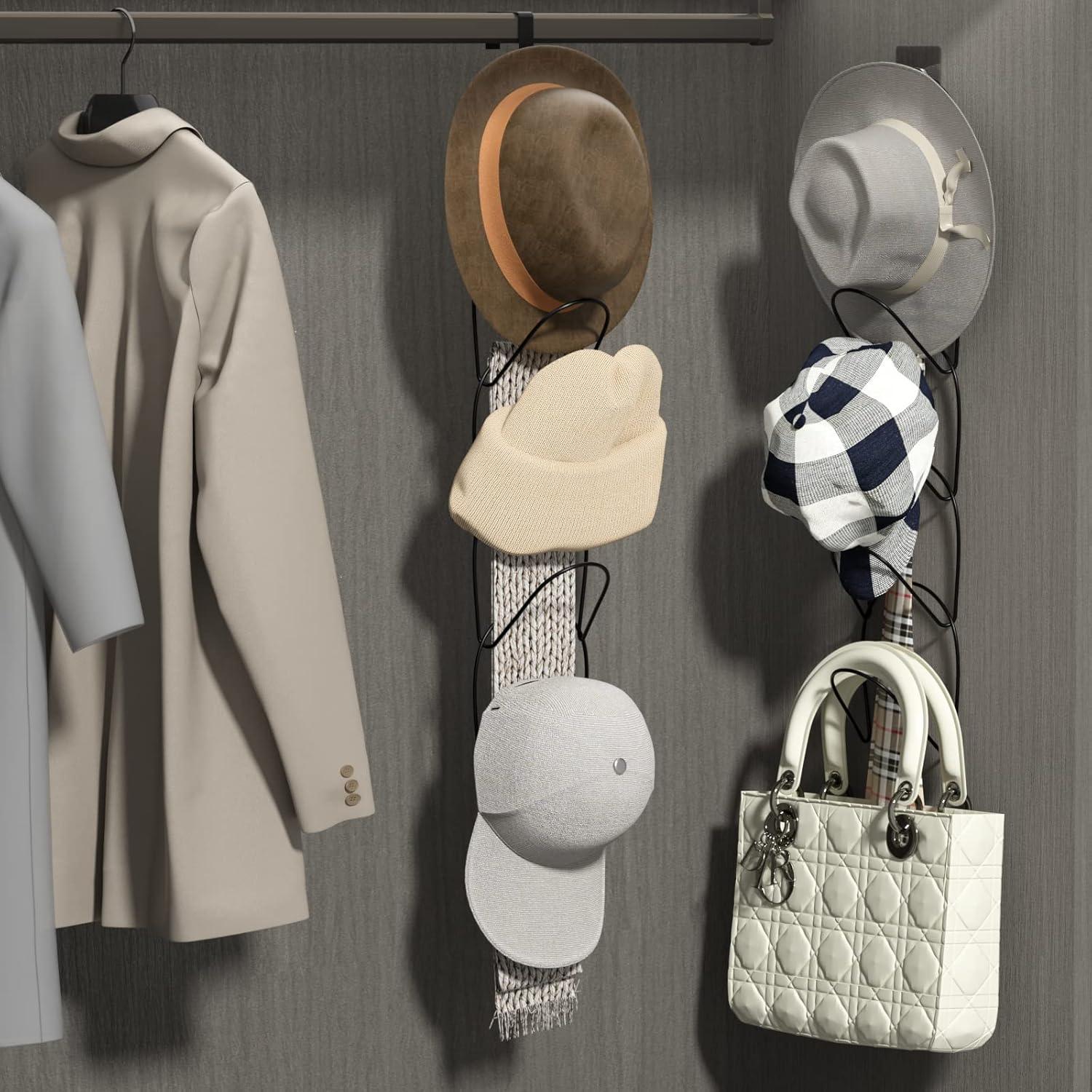 Soporte para Gorras Hikinlichi 15 Ganchos Metal Negro