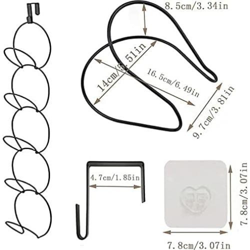 Soporte para Gorras Hikinlichi 15 Ganchos Metal Negro