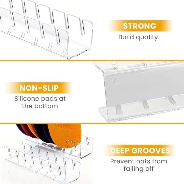 Organizador de Sombreros SK 2 Piezas Acrílico Transparente