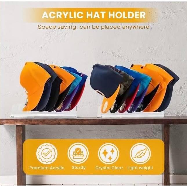 Organizador de Sombreros SK 2 Piezas Acrílico Transparente