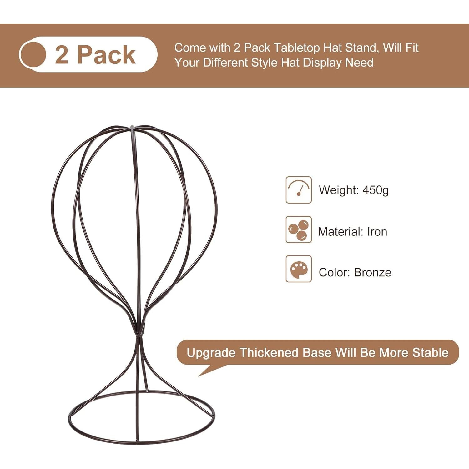 Soporte de Exhibición de Sombreros uxcell Bronce 32 cm