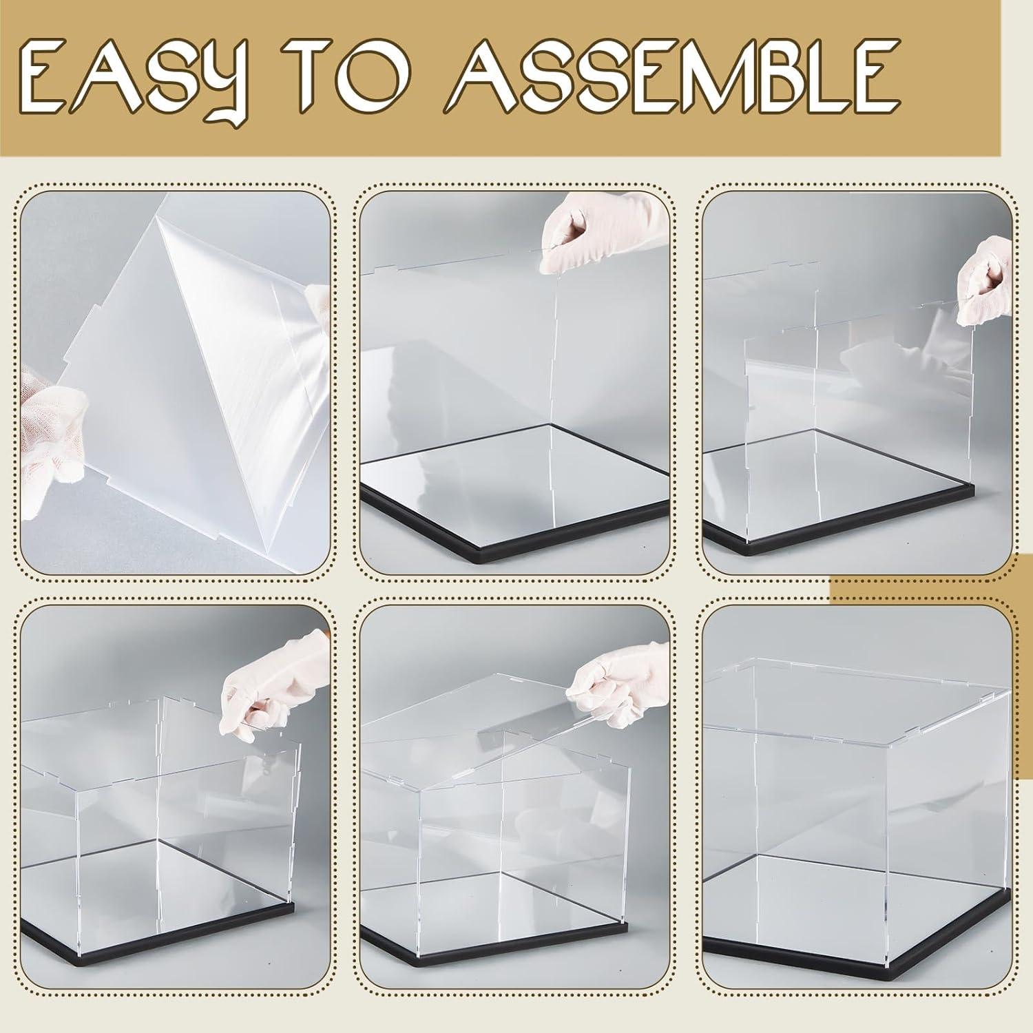 Caja de exhibición de sombreros Barydat acrílico 24.4x23.6x18.5 cm