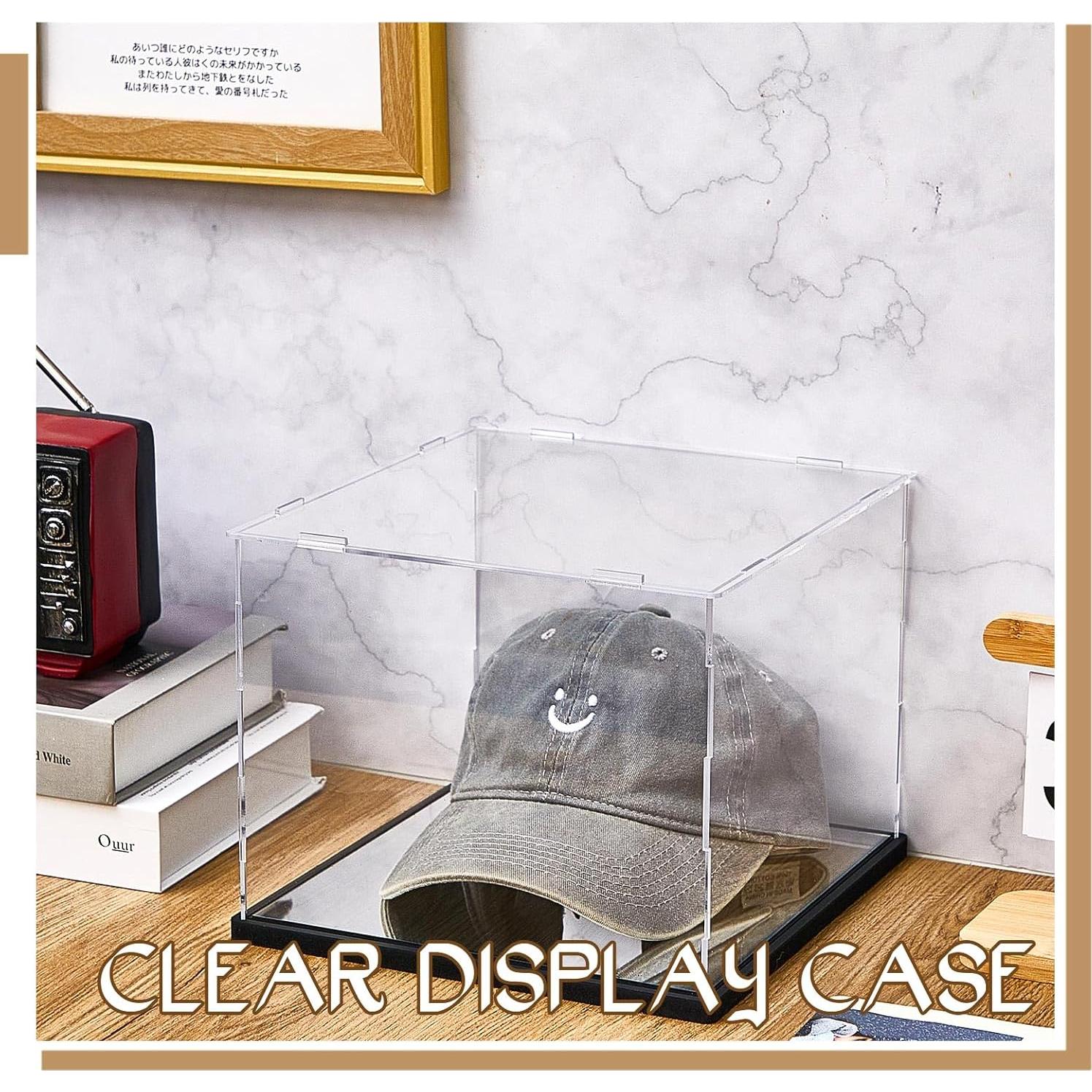 Caja de exhibición de sombreros Barydat acrílico 24.4x23.6x18.5 cm