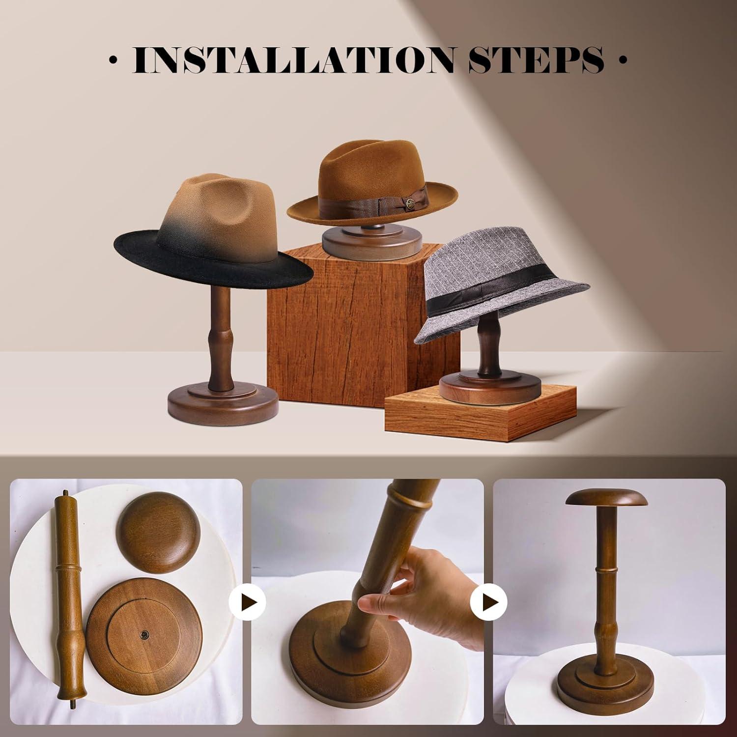 Soporte para Sombreros Vintage CHADWICK de Madera 21 cm