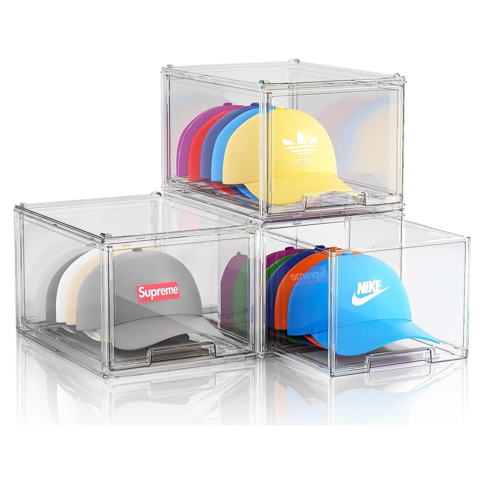 Caja Organizadora de Gorras ZHAIXIAONIAN 3 Pack Apilable