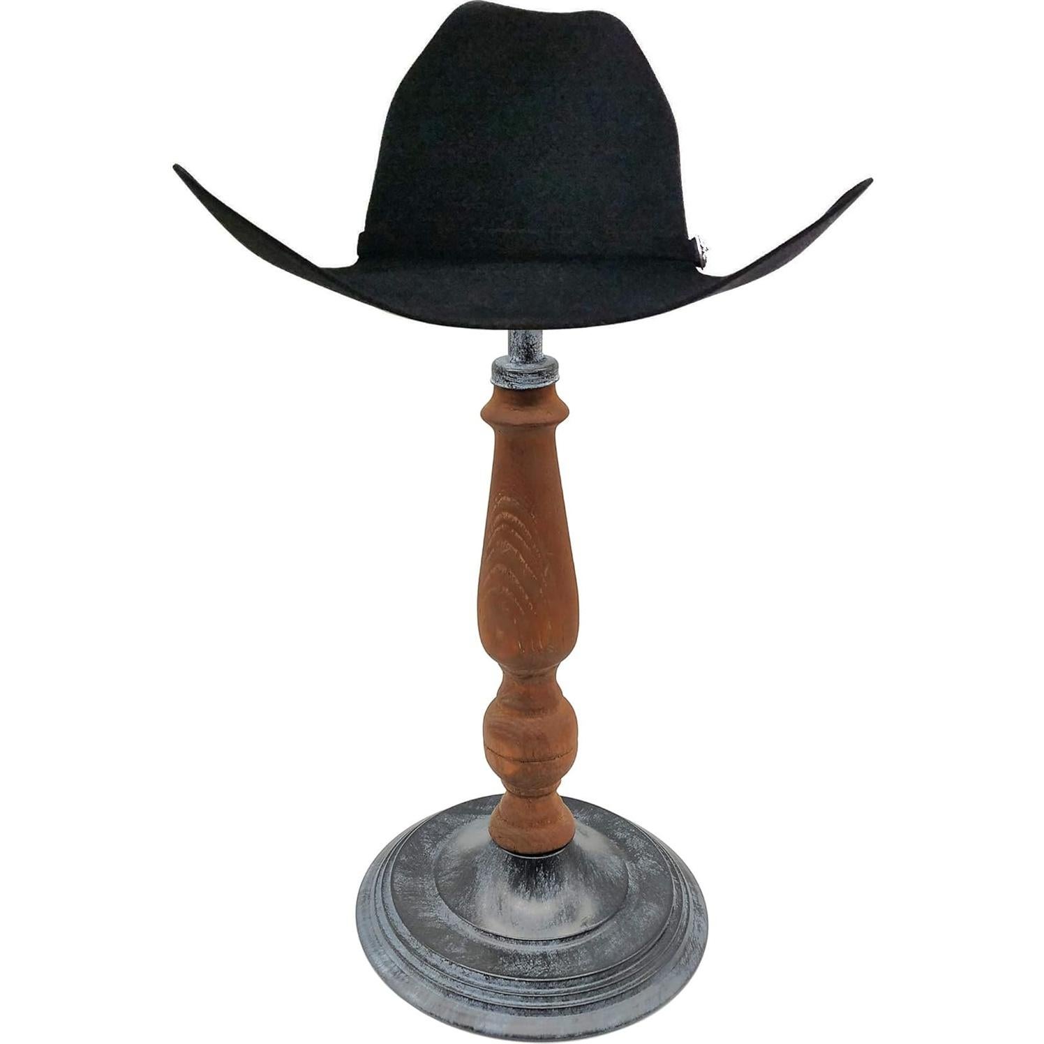 Soporte para Sombreros Owlgift de Metal y Madera Rústica 45.7 cm