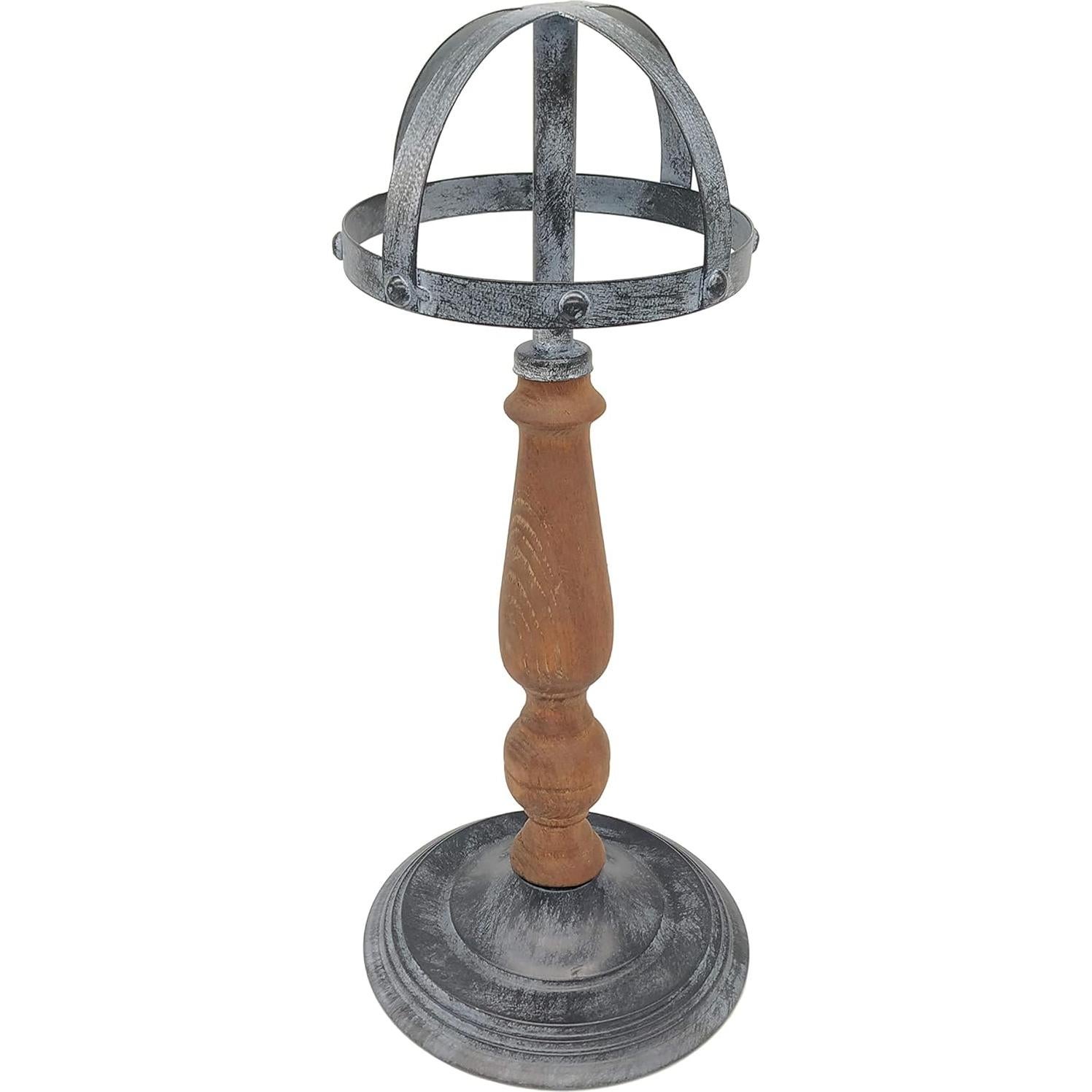 Soporte para Sombreros Owlgift de Metal y Madera Rústica 45.7 cm