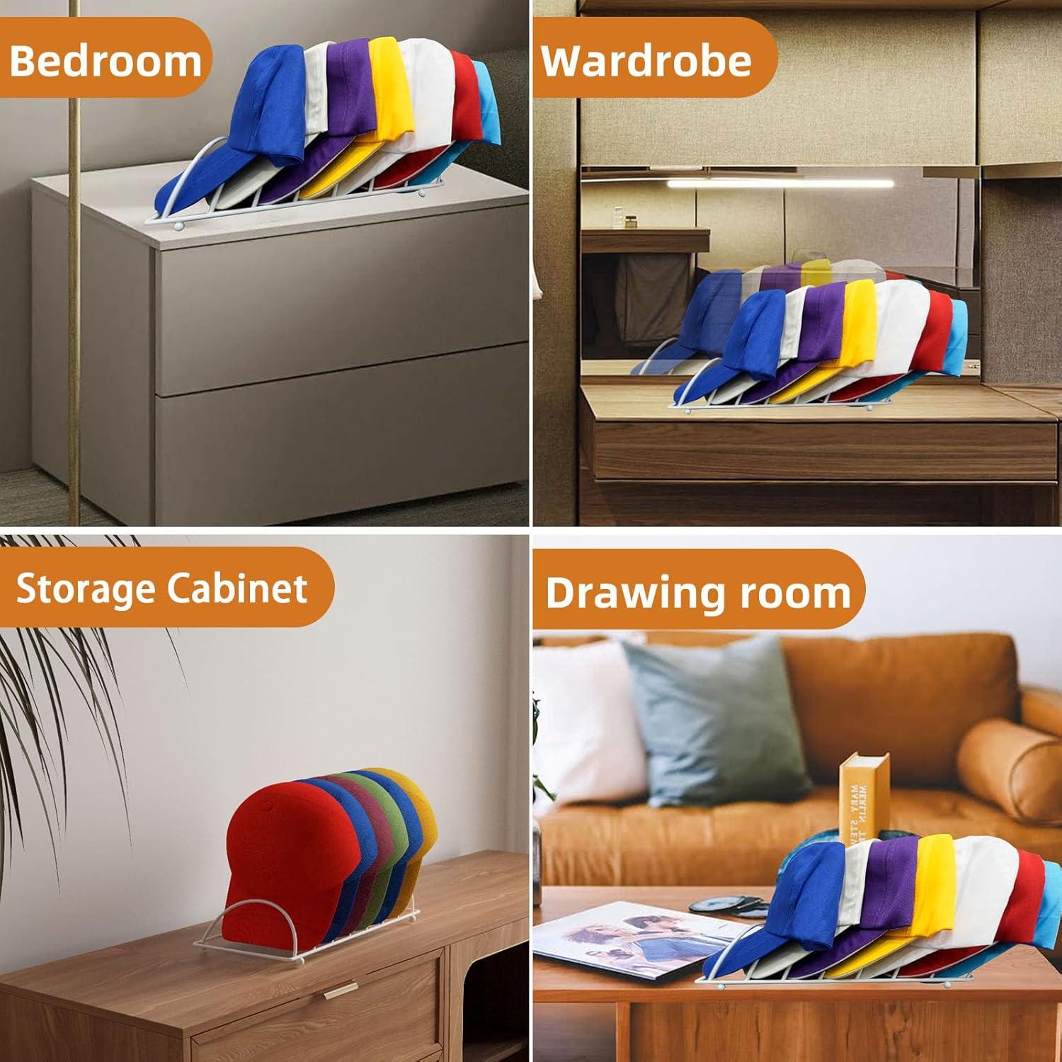 Soporte para Gorras Blissluck TMJ04 de Metal para 7 Gorras