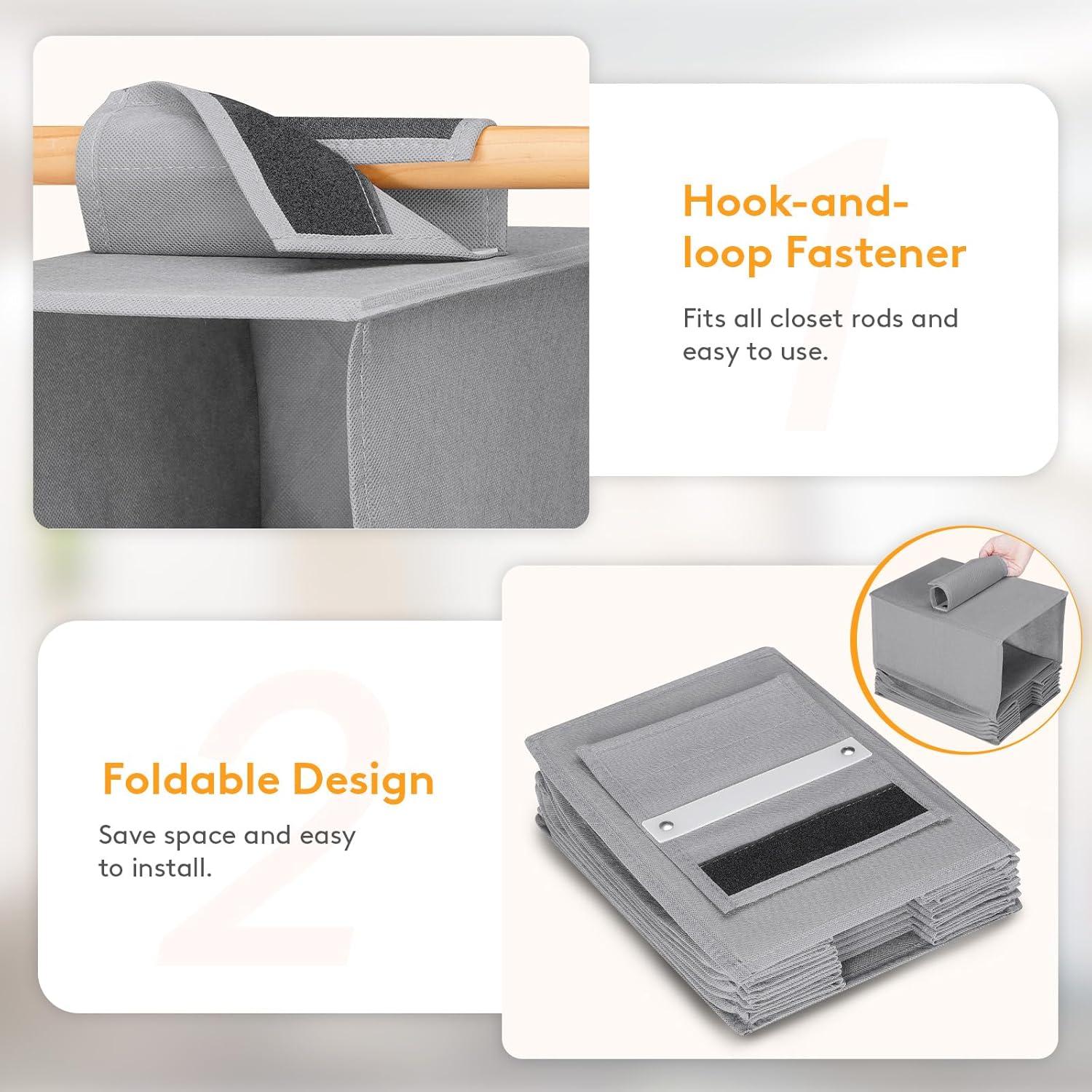 Organizador de Sombreros Lifewit 10 Compartimentos Gris 2 Piezas