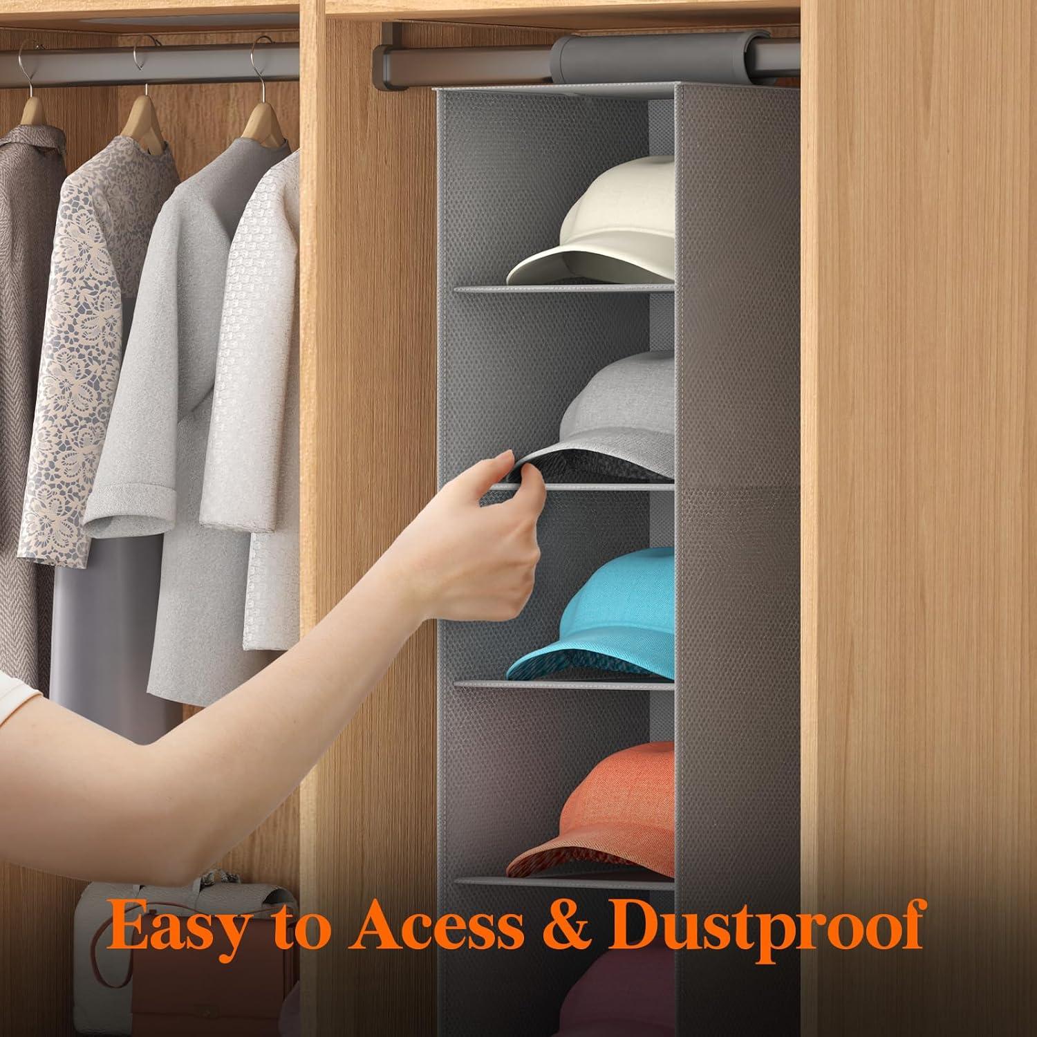 Organizador de Sombreros Lifewit 10 Compartimentos Gris 2 Piezas