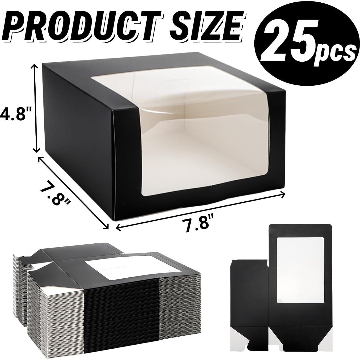 Cajas de Regalo Negras Peohud para Sombreros - 25 Unidades