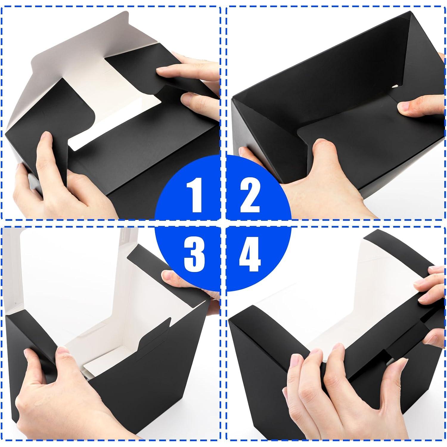 Cajas de Regalo Negras Peohud para Sombreros - 25 Unidades