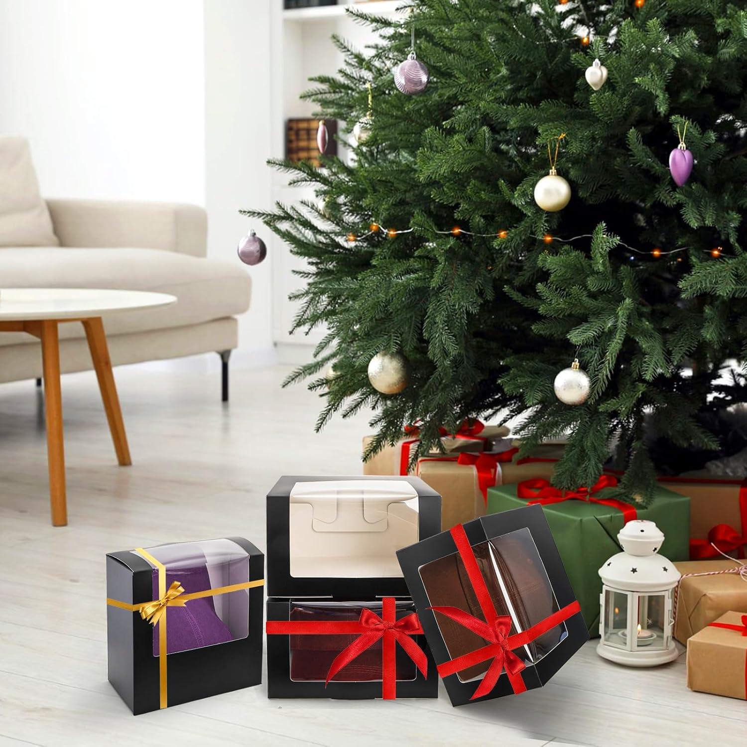 Cajas de Regalo Negras Peohud para Sombreros - 25 Unidades