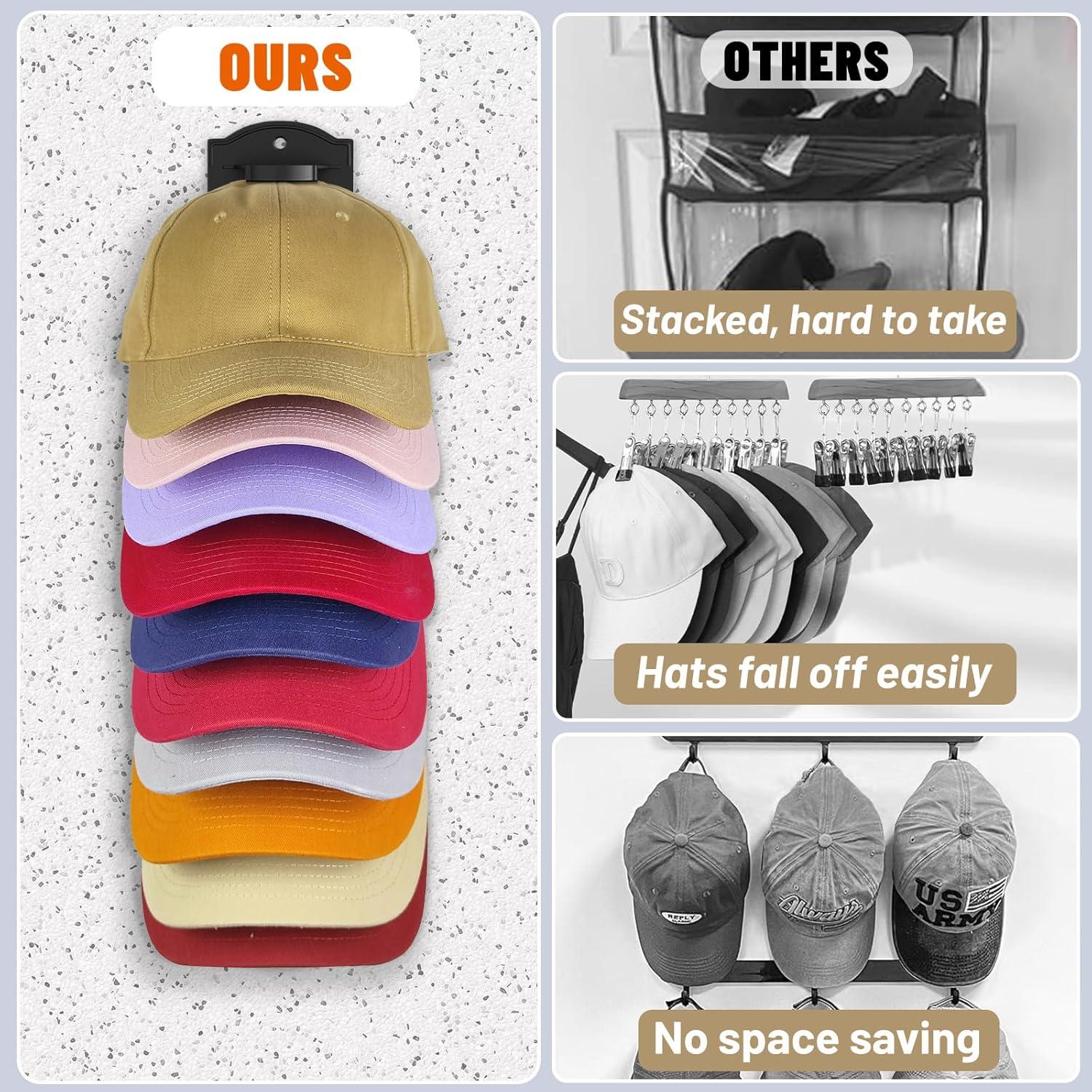 Soporte para Gorras de Béisbol MSKEI Negro 10 Gorras