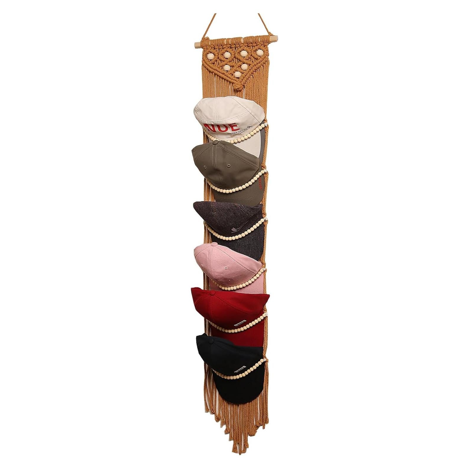 Soporte para Gorras Jontell de Macramé Boho - 1 Unidad Marrón