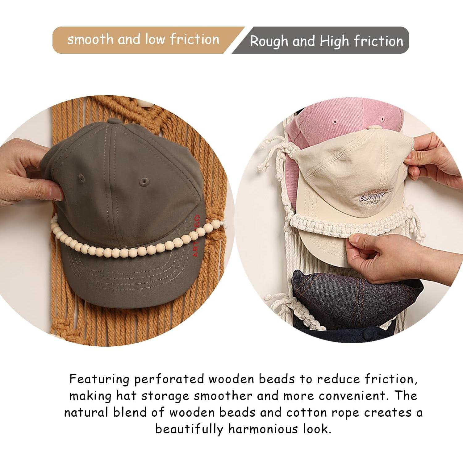 Soporte para Gorras Jontell de Macramé Boho - 1 Unidad Marrón