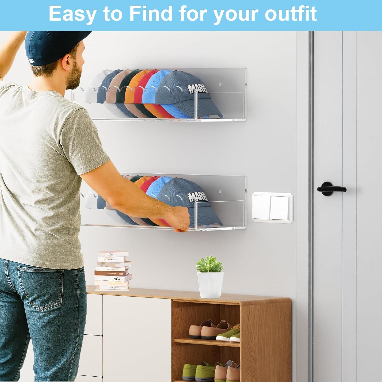 Organizador de Gorras de Béisbol YUNEASELF Acrílico Transparente