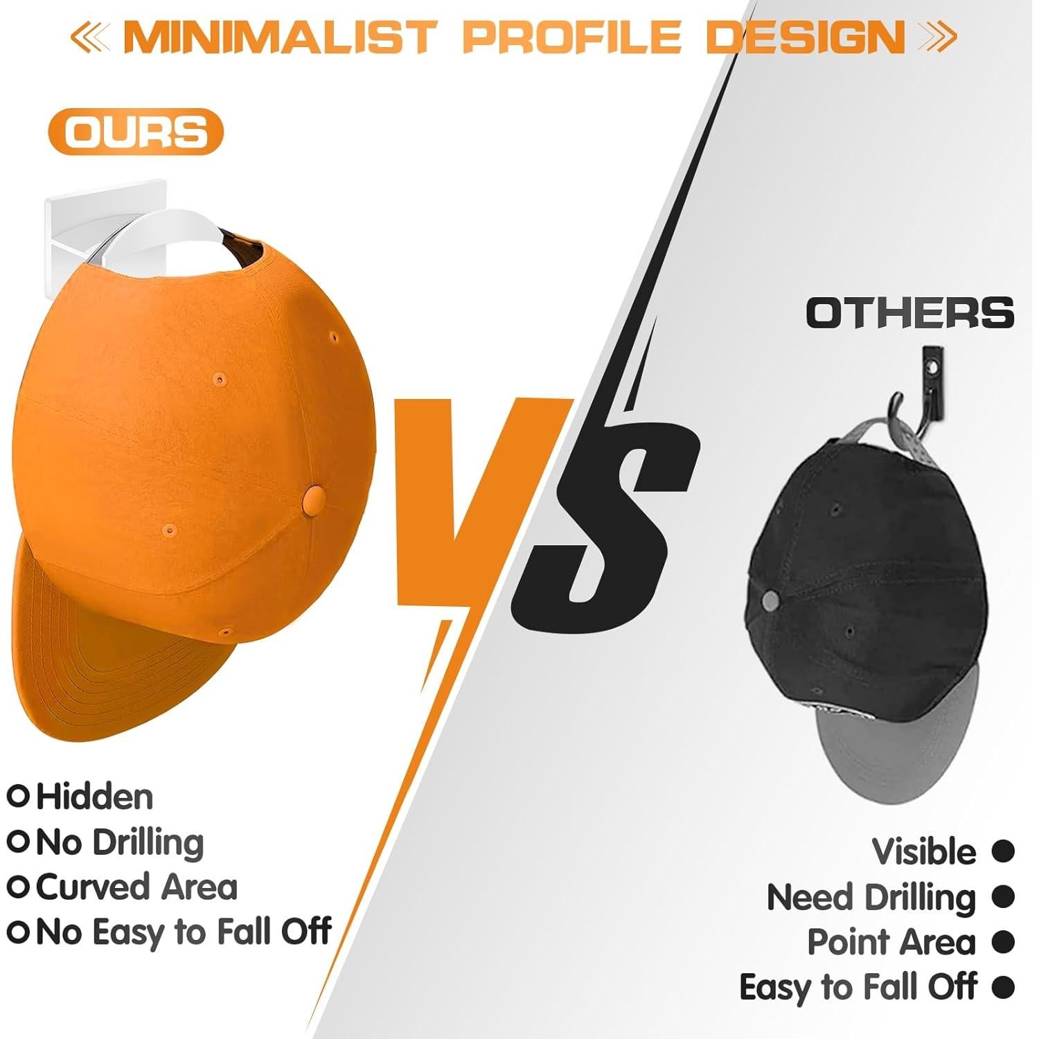 Ganchos Adhesivos para Sombreros Qteeyou 12 PCS Blanco