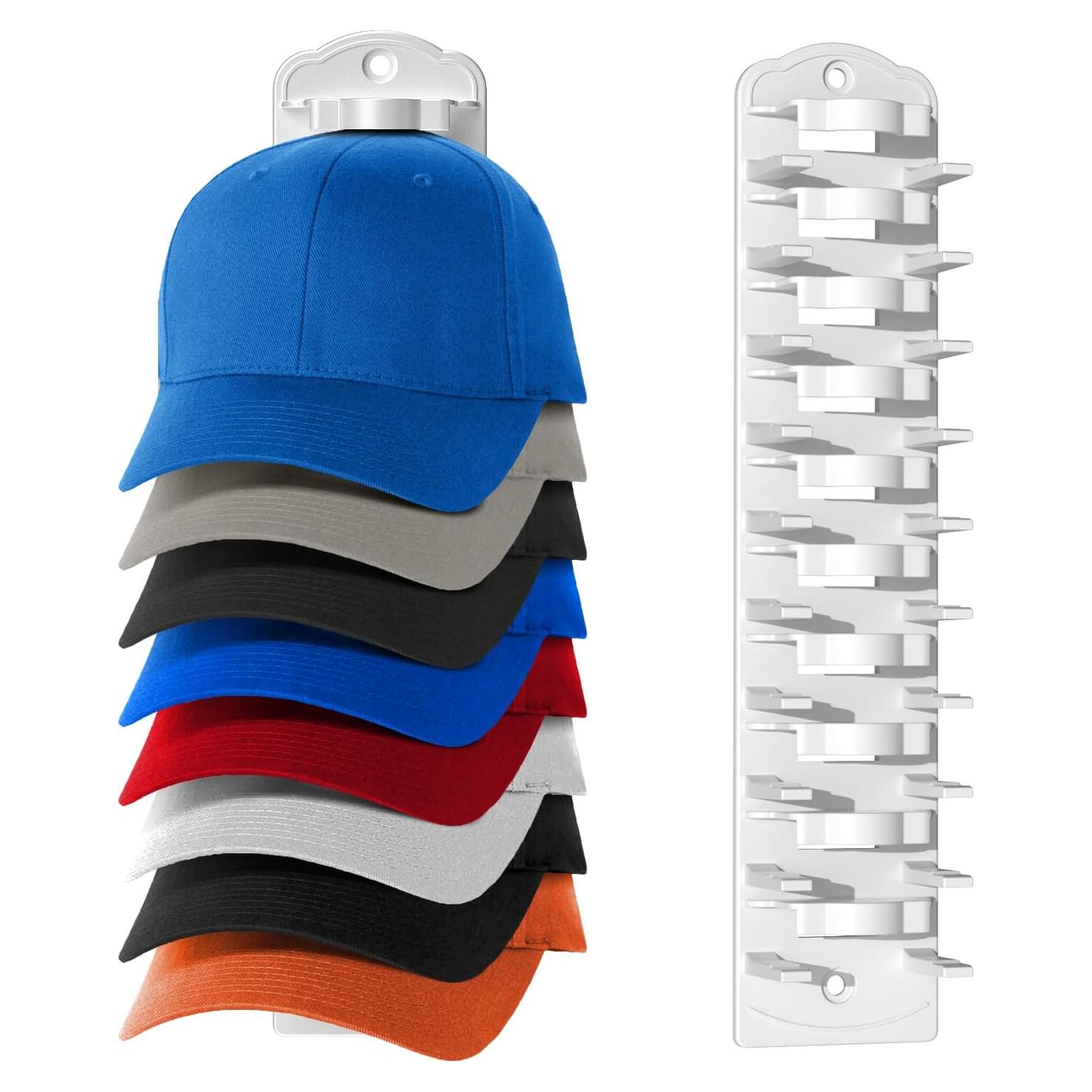 Soporte para Gorras de Béisbol KEAMIMU Blanco 1pc Montado en Pared