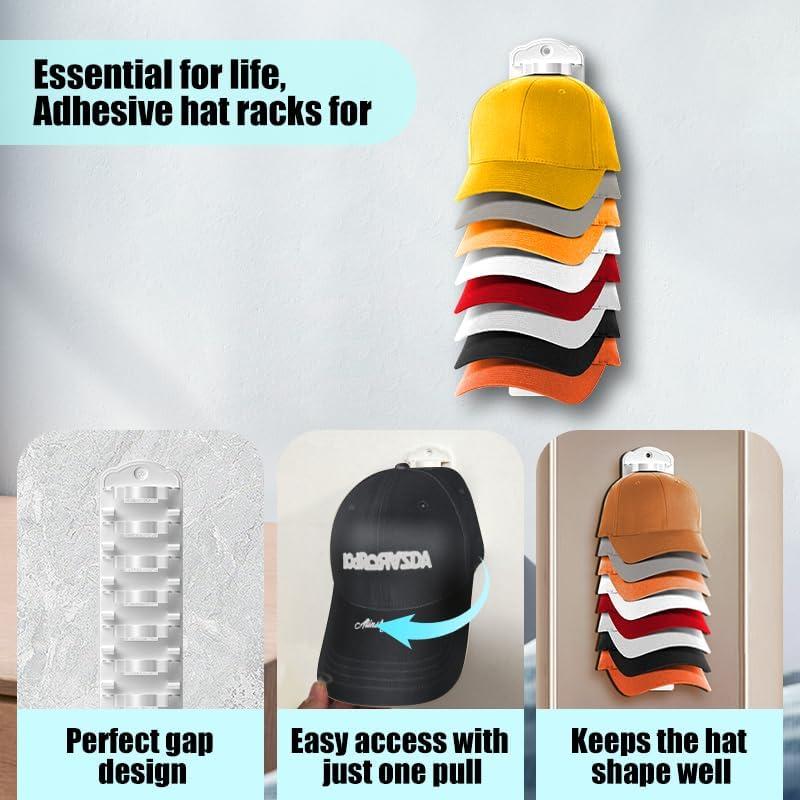Soporte para Gorras de Béisbol KEAMIMU Blanco 1pc Montado en Pared