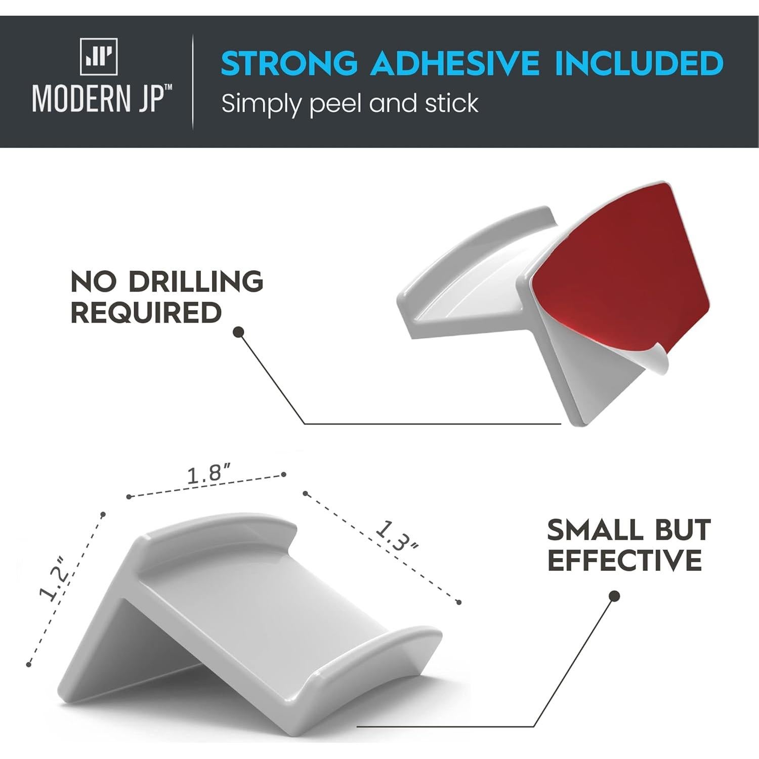 Ganchos Adhesivos Modern JP para Sombreros - Paquete de 16