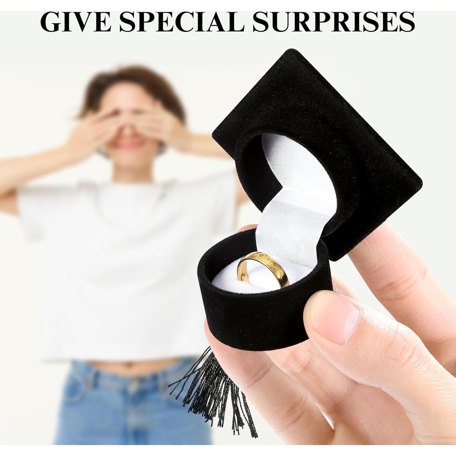 Caja de Joyería Portátil Amosfun para Anillos de Boda y Compromiso