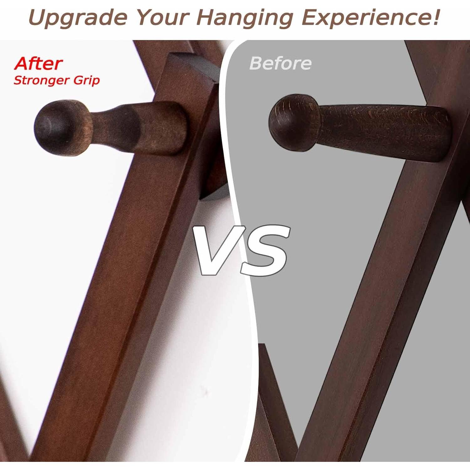 Perchero de Sombreros SCUNDA para Pared 16 Ganchos Madera