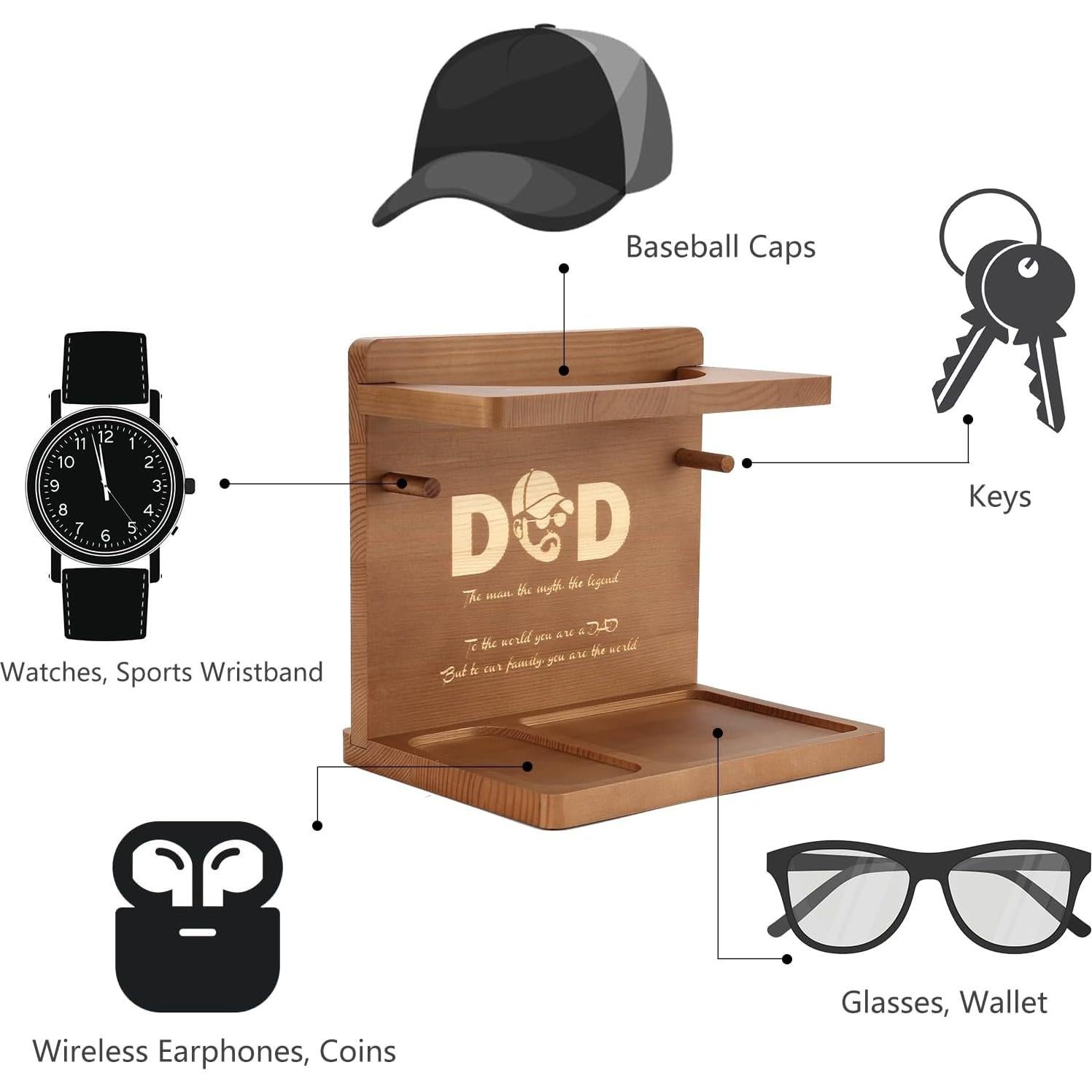 Soporte de Exhibición para Sombreros de Madera Sovyime