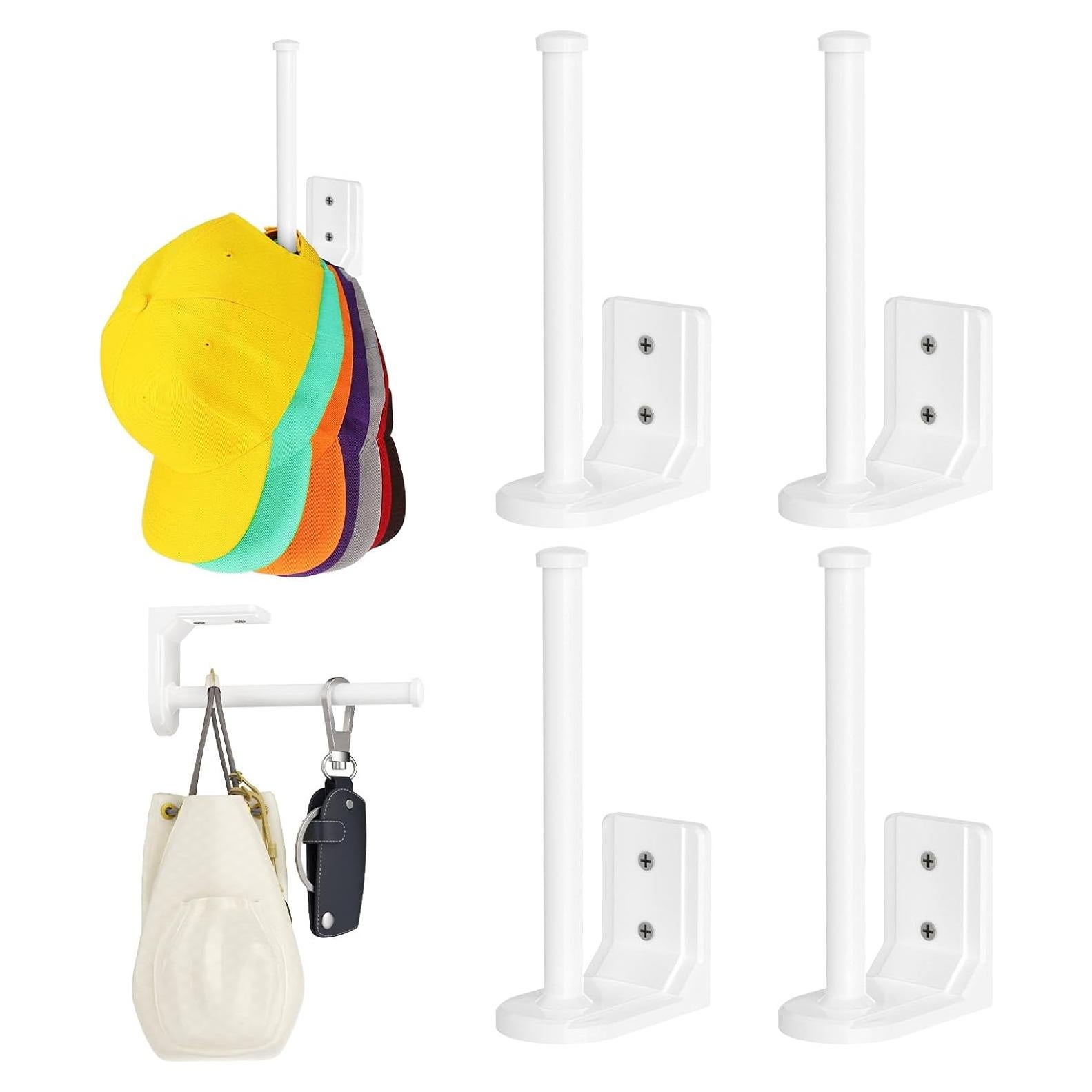 Organizador de Gorras HzTinT Blanco 4 Paquete Montaje Pared