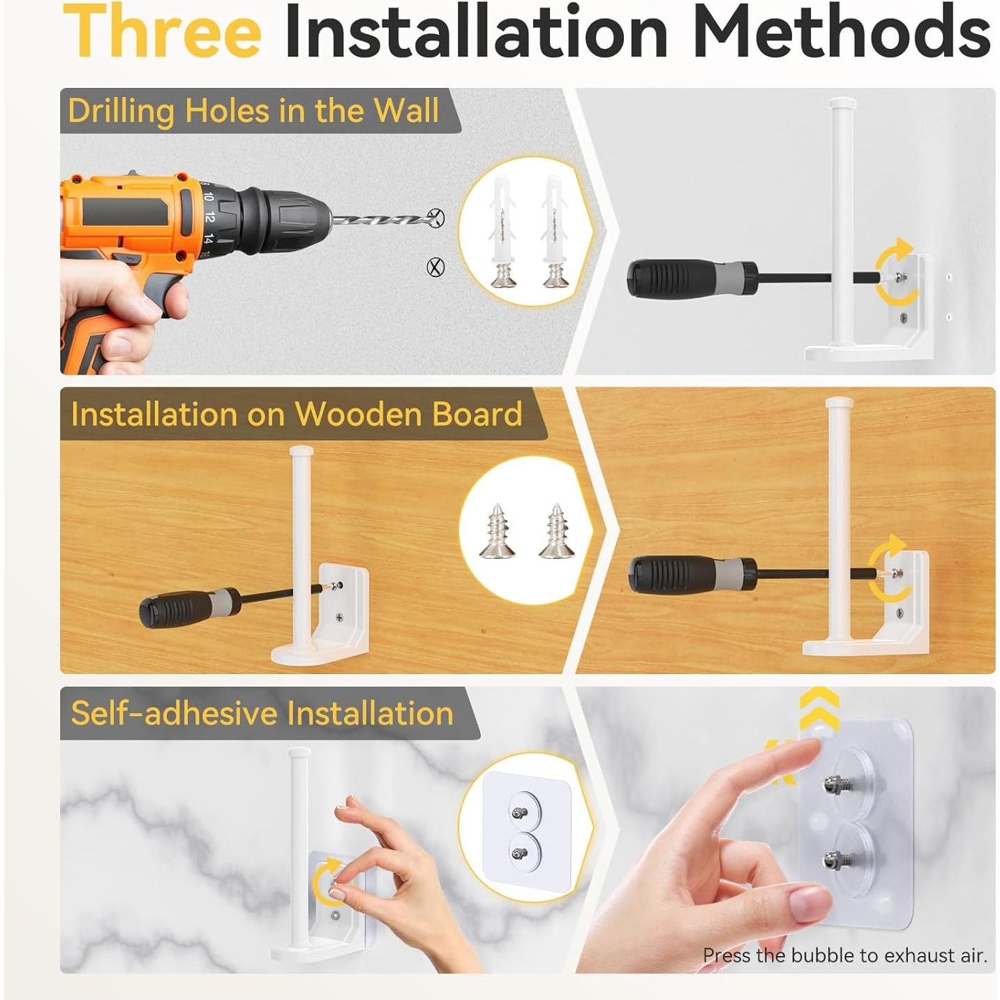Organizador de Gorras HzTinT Blanco 4 Paquete Montaje Pared