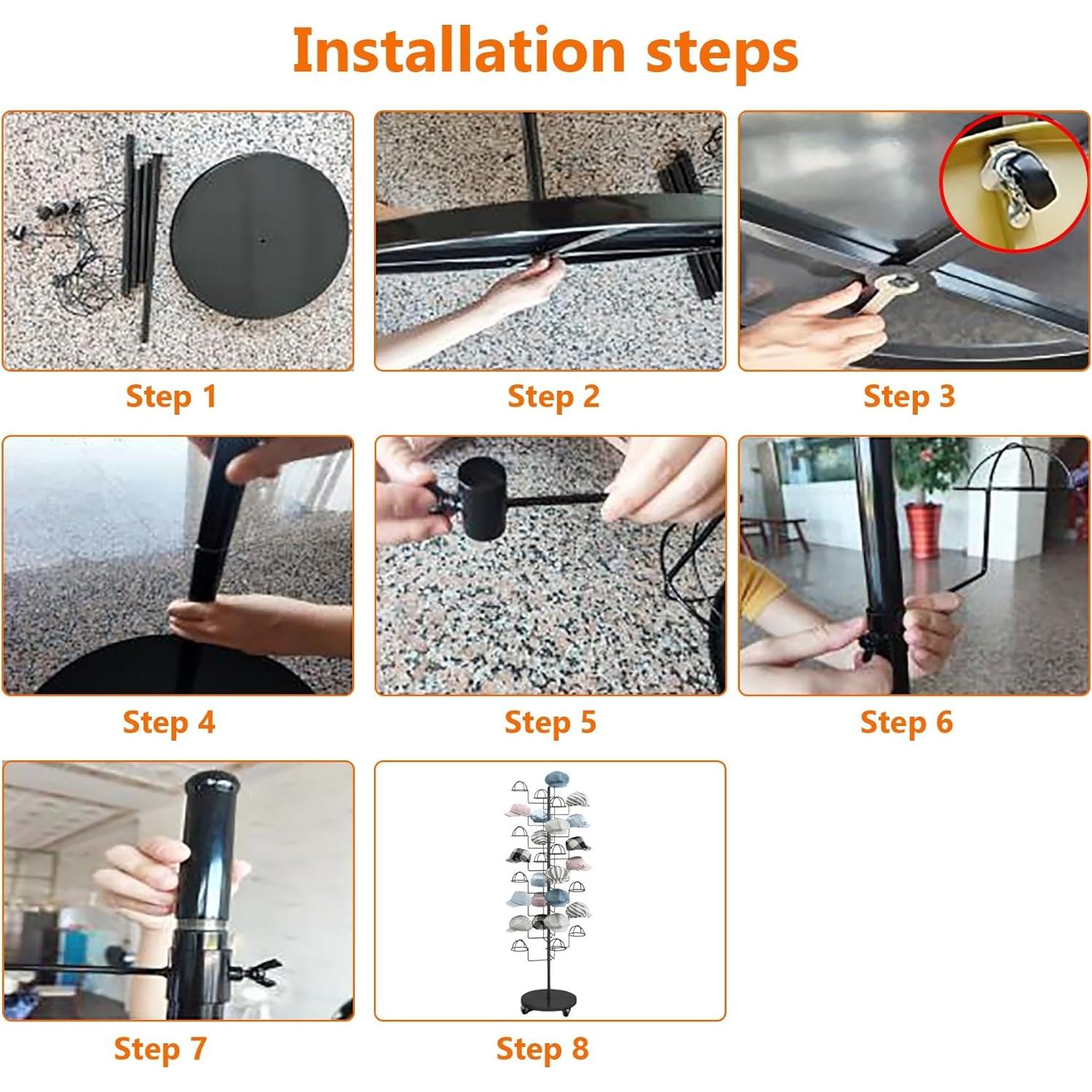 Soporte para Sombreros HEOTJUUQ de Metal 30 Ganchos Dorado