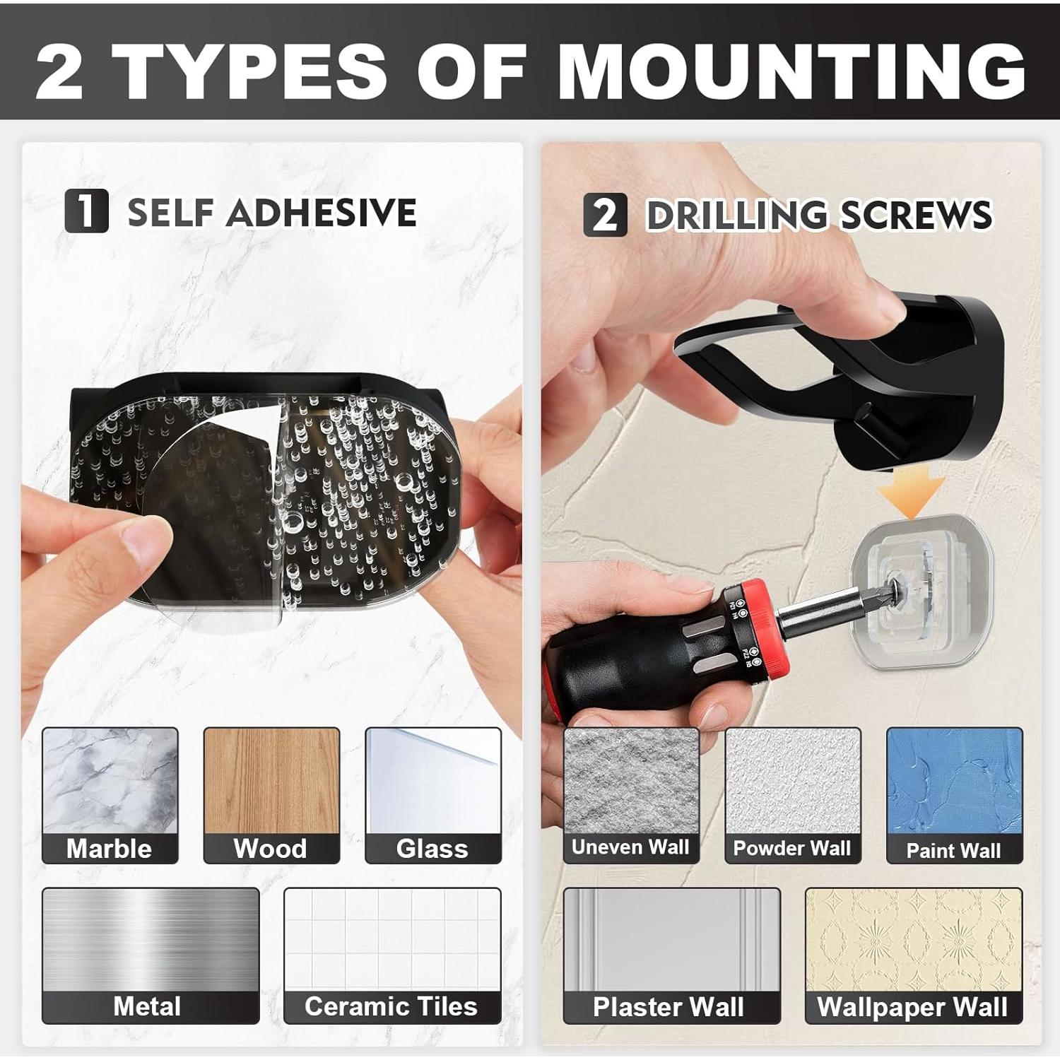 Ganchos Adhesivos para Sombreros ApexHub 22PCS Negro