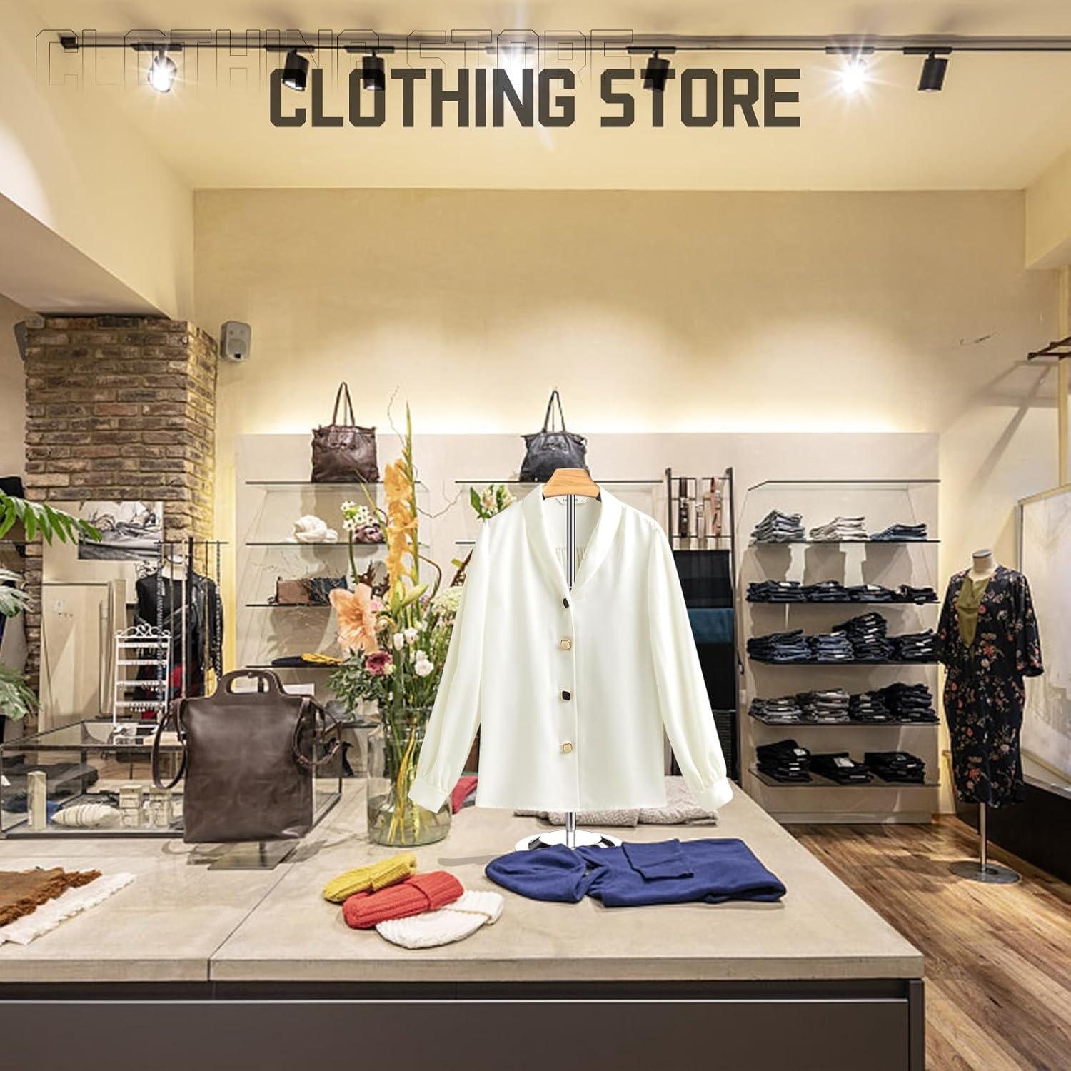 Soporte de Camisetas Ajustable Hanvate 46.5-79 cm Metal Negro