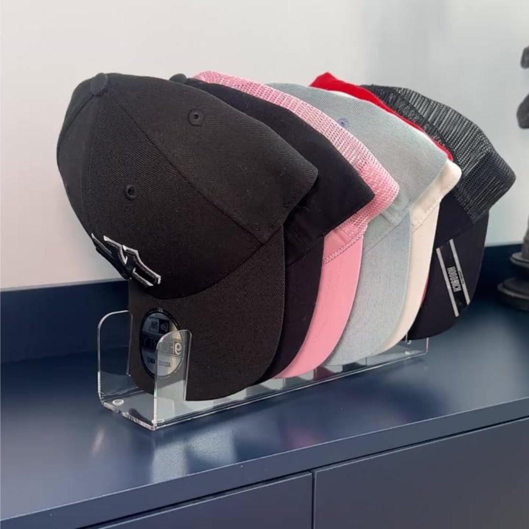Soporte para Gorras de Béisbol Storeasy - Acrílico Negro, 2 Estantes