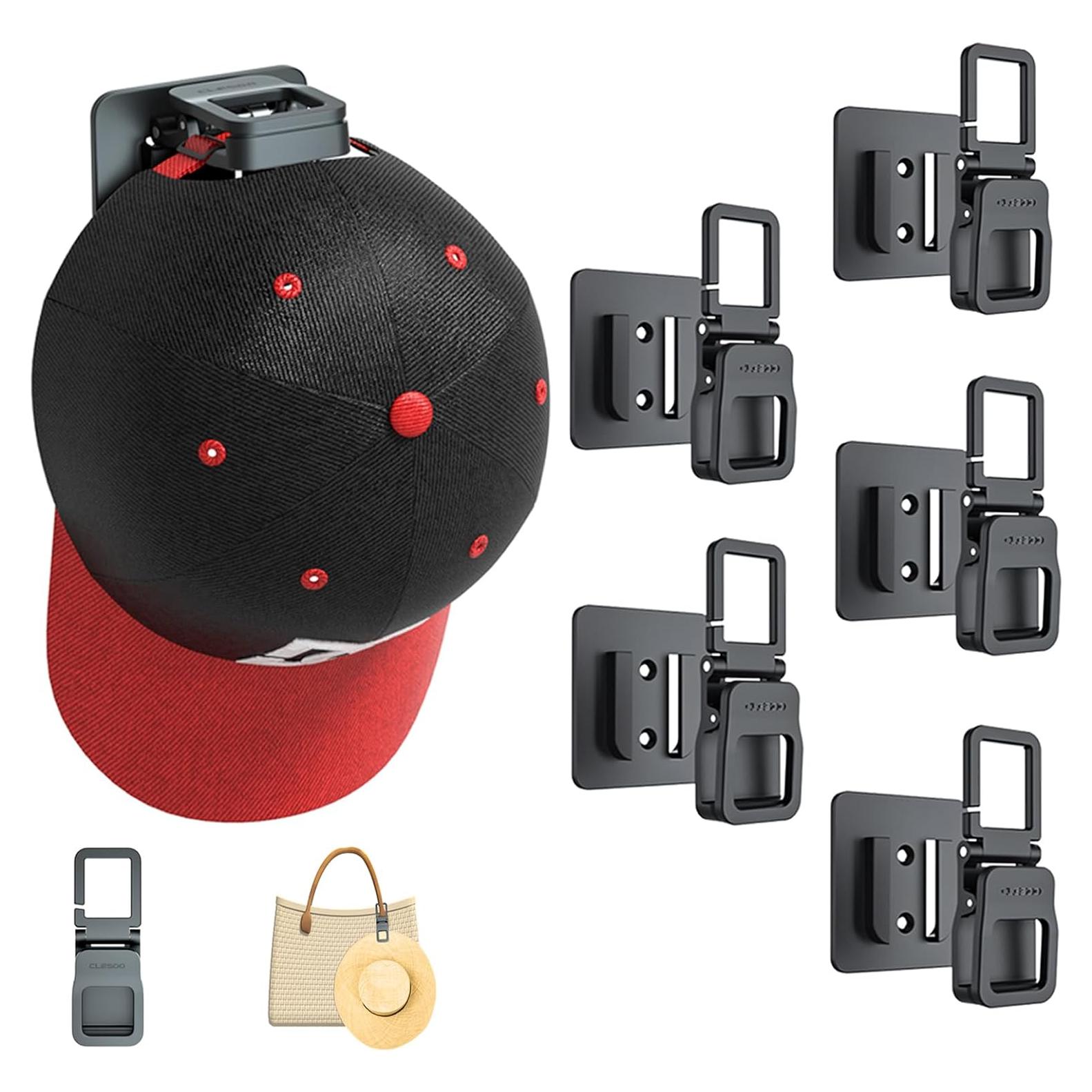Ganchos Adhesivos para Sombreros CLESOO - Paquete de 5