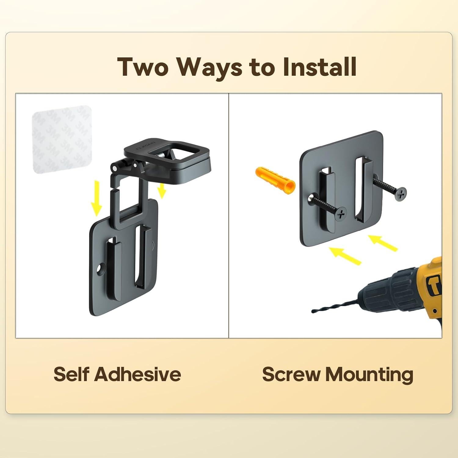 Ganchos Adhesivos para Sombreros CLESOO - Paquete de 5