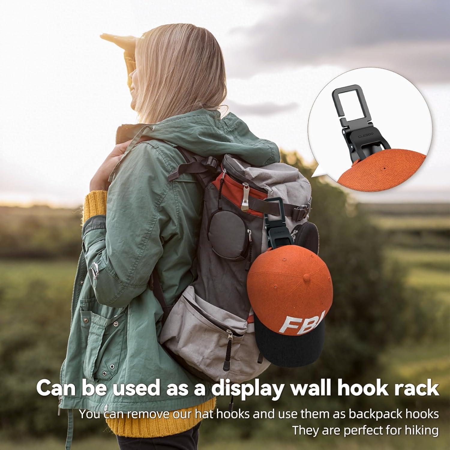 Ganchos Adhesivos para Sombreros CLESOO - Paquete de 5