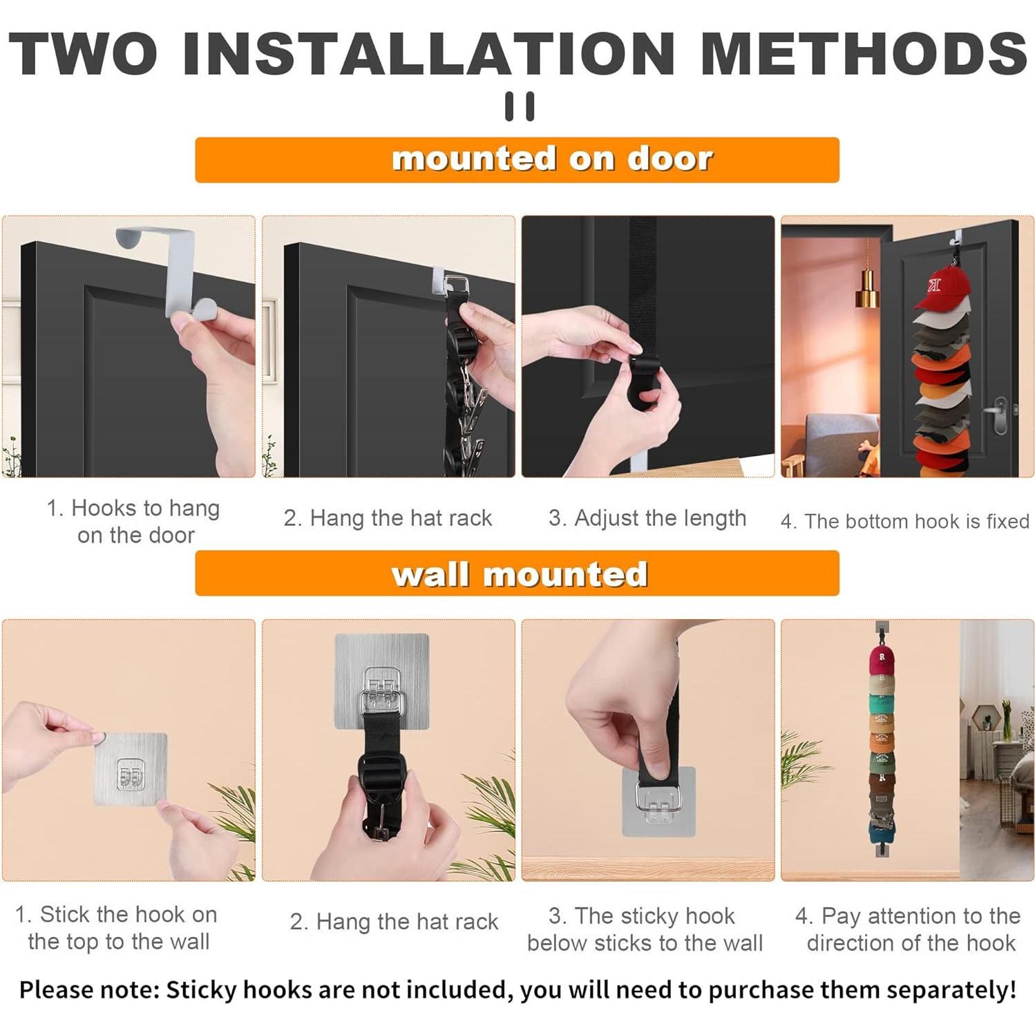 Organizador de Sombreros NOASUNG, Soporte Colgante 20 Clips