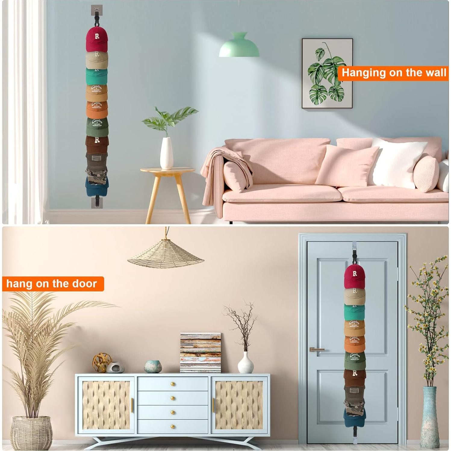 Organizador de Sombreros NOASUNG, Soporte Colgante 20 Clips