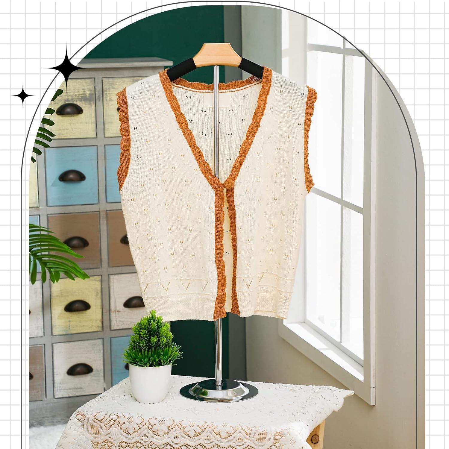 Soporte de exhibición ajustable Qunclay para ropa negro 41-71 cm