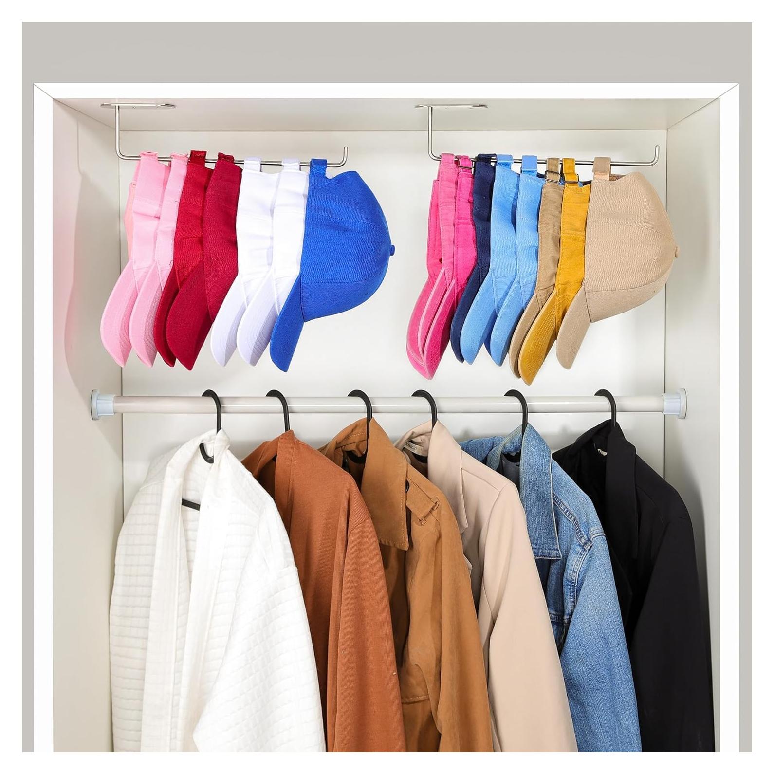 Soportes para Gorras de Béisbol Daoun - Acero Inoxidable 4 Pcs