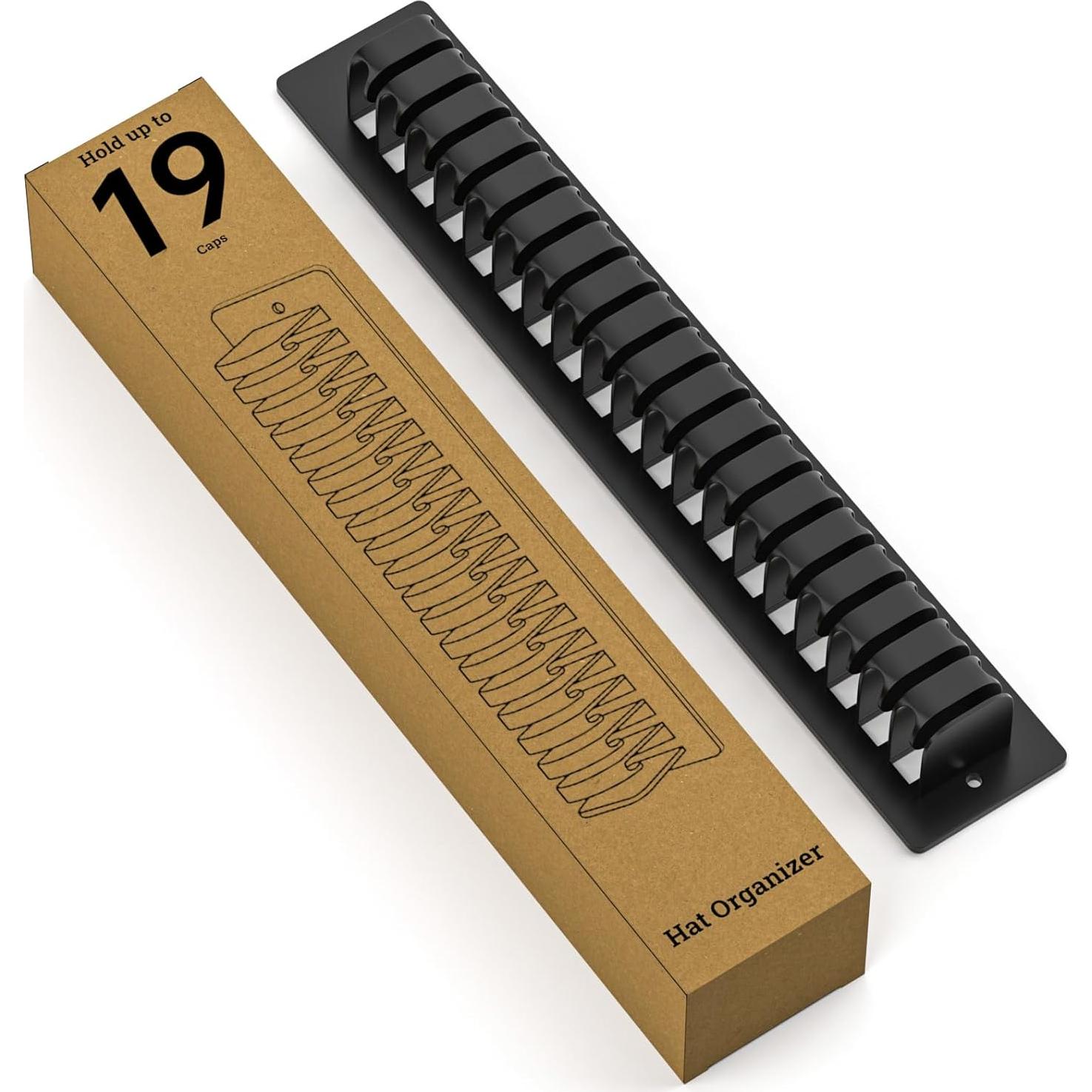 Organizador de Sombreros de Pared XXJAY - Soporta 19 Gorras