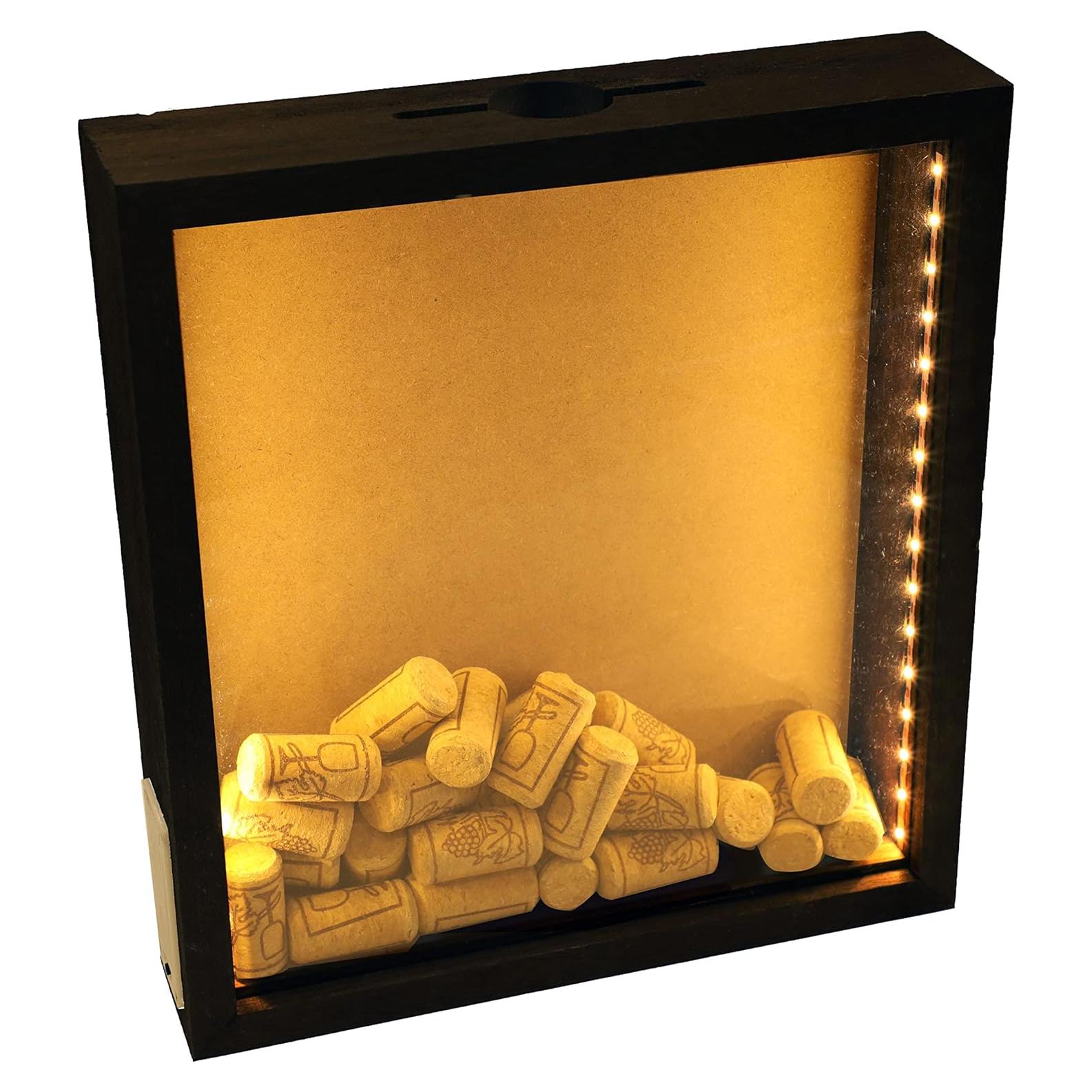 Caja de Sombra Negra GiveU 30x27.9 cm para Tapones y Fotos